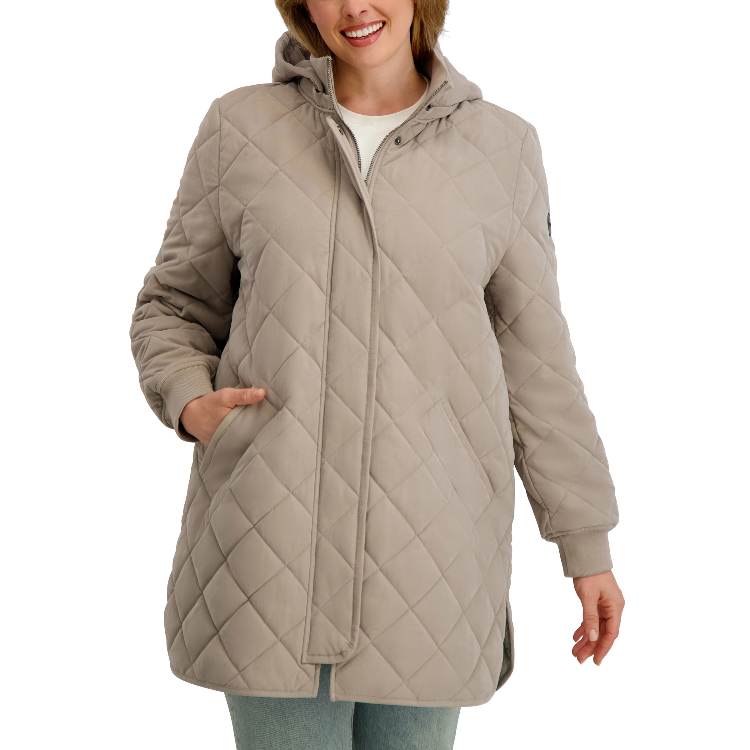 ジャケット・アウター andfamilys STEER OIL CAR COAT Kensie Women's Microfiber Car Coat | Costco