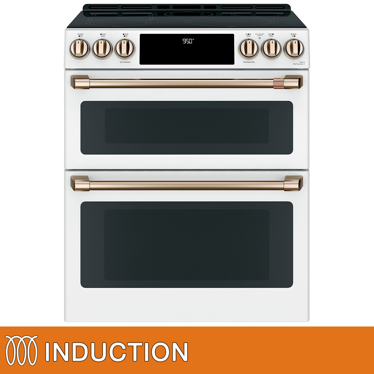 Café 30" 7.0 cu. ft. INDUCTION Slide-in Double Oven Range with Convection  WiFi