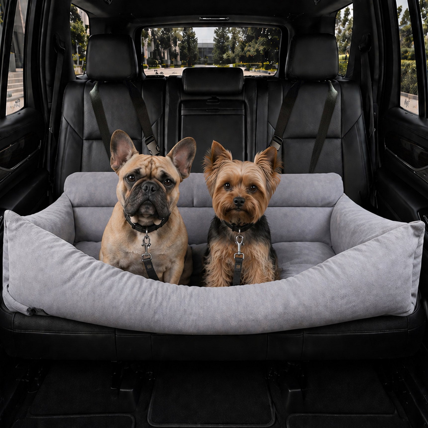 Petnology Tough Traveler Three-seater Car Pet Bed