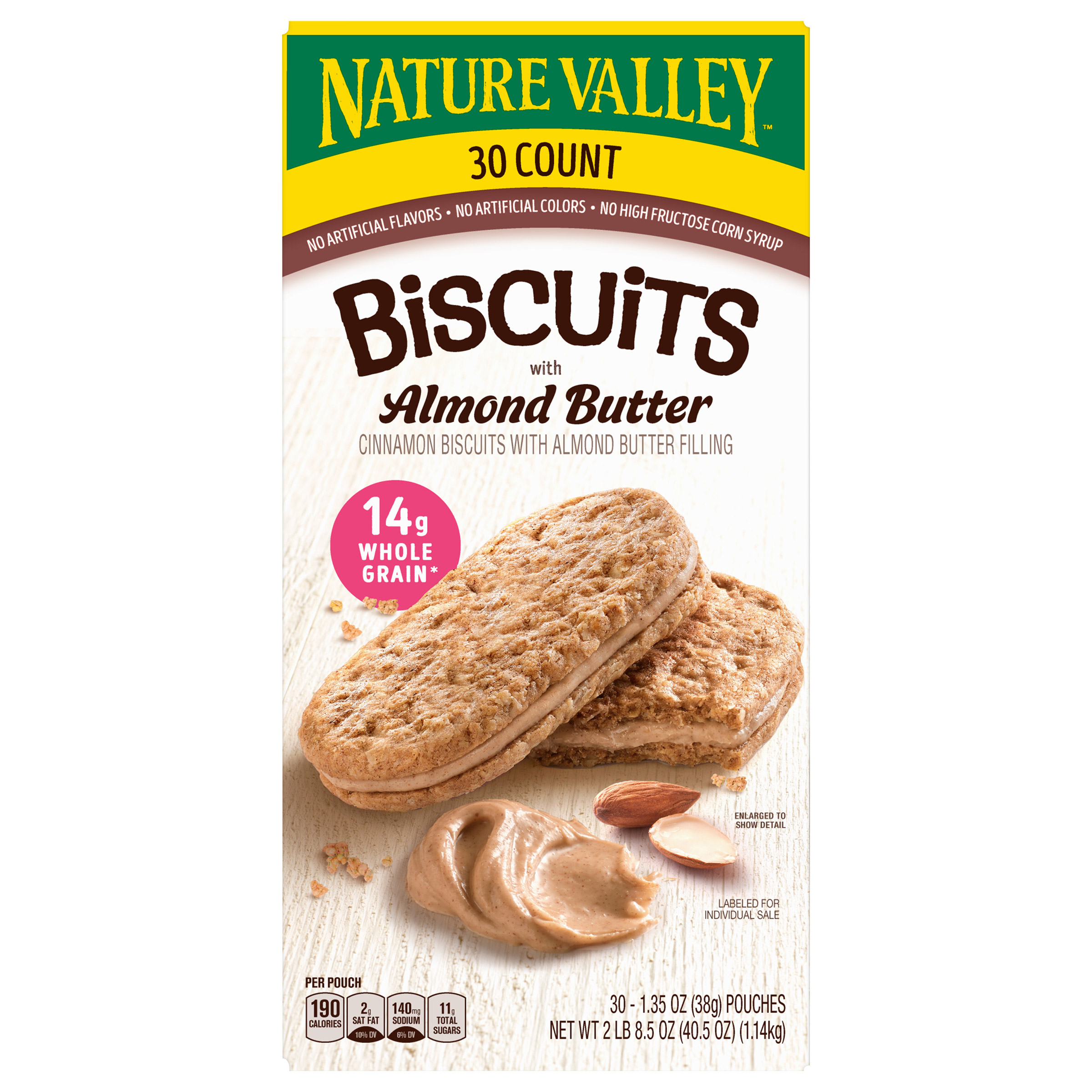 Nature Valley Biscuits with Almond Butter  1.35 oz  30-count