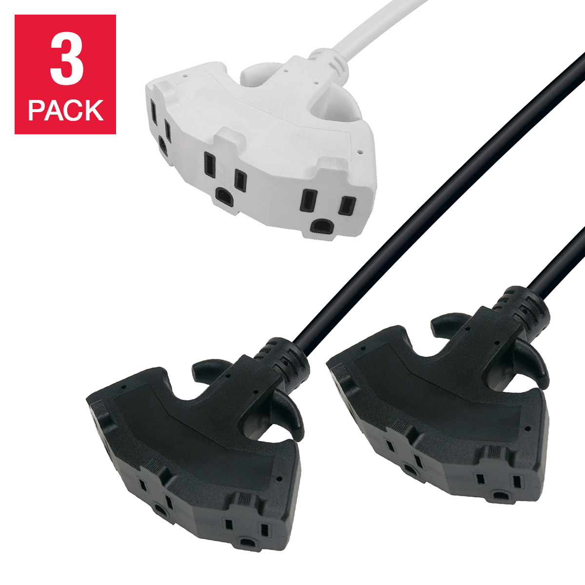 PRIME 25 ft Outdoor Extension Cord, 3-pack