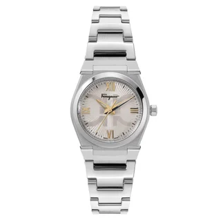 FERRAGAMO VEGA 28MM GUILLOCHE DIAL QUARTZ WOMENS WATCH