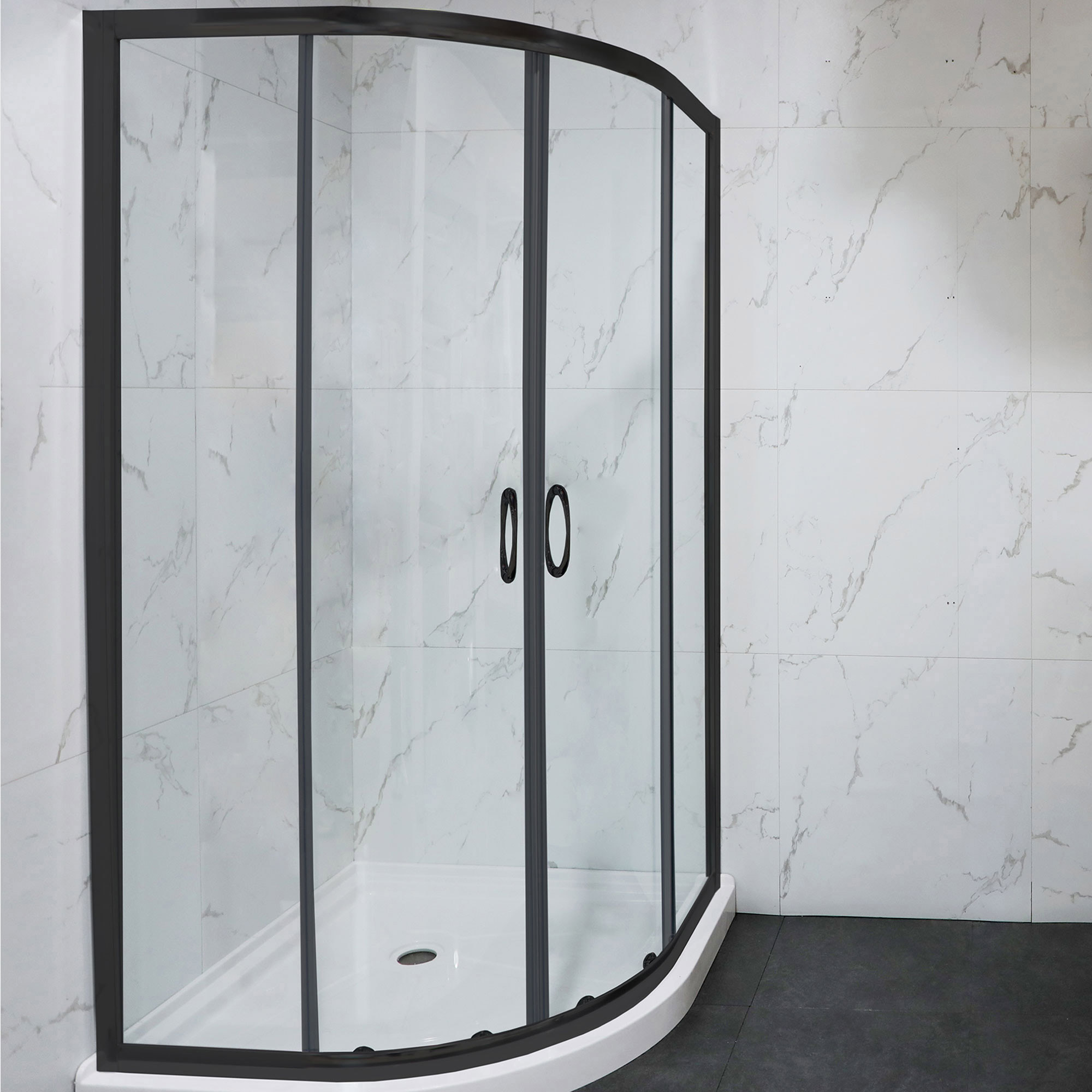 Jade Riley Neo-Round Corner Shower Enclosure with Base