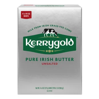 Kerrygold Pure Unsalted Irish Butter, 8 oz, 4-count