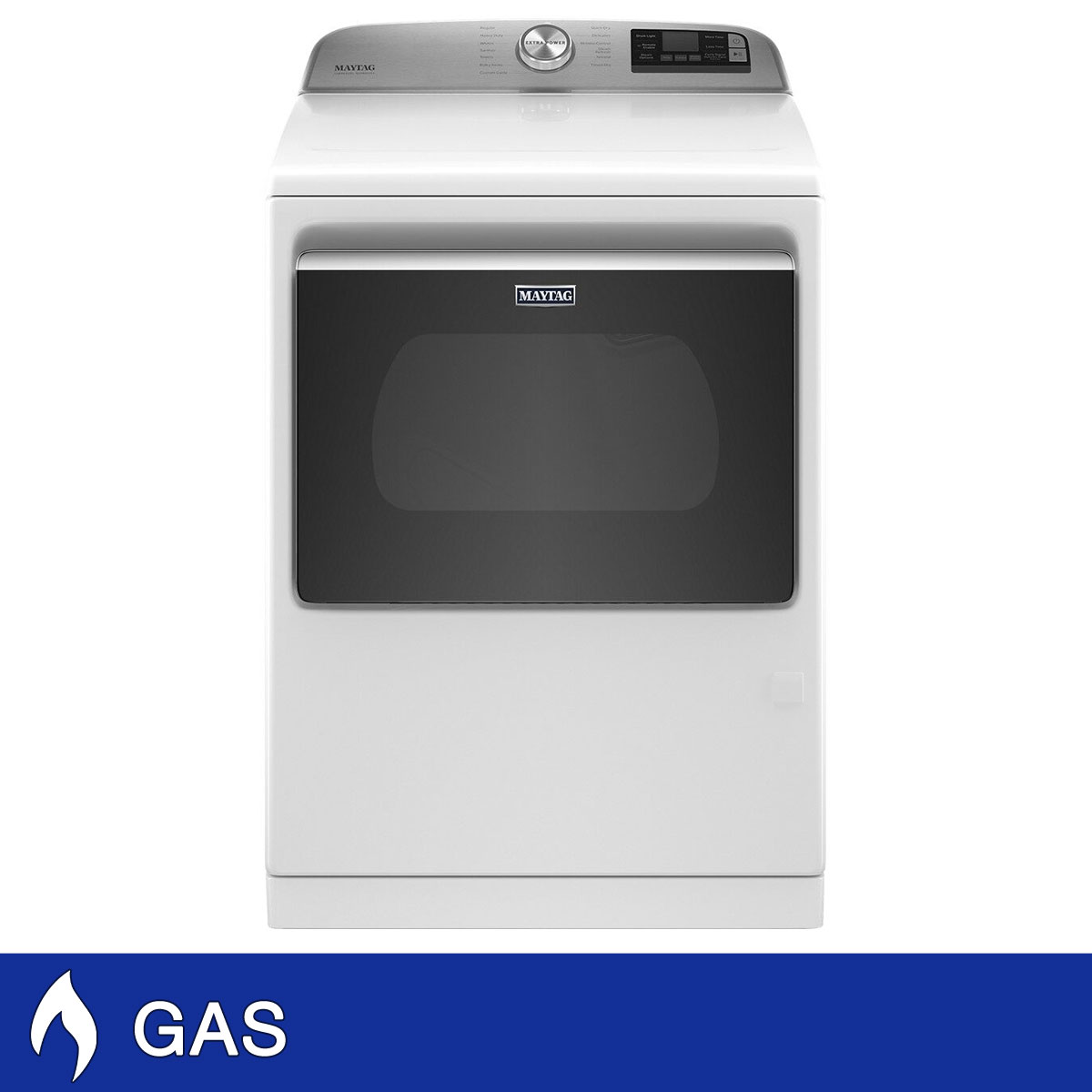 Maytag 7.4 cu. ft. Large Capacity GAS Smart Dryer with Extra Power Button