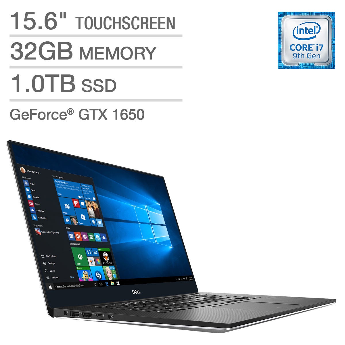 Dell XPS 15 Touchscreen Laptop - 9th Gen Intel Core i7-9750H Dell XPS 15 Touchscreen Laptop - 9th Gen Intel Core i7-9750H