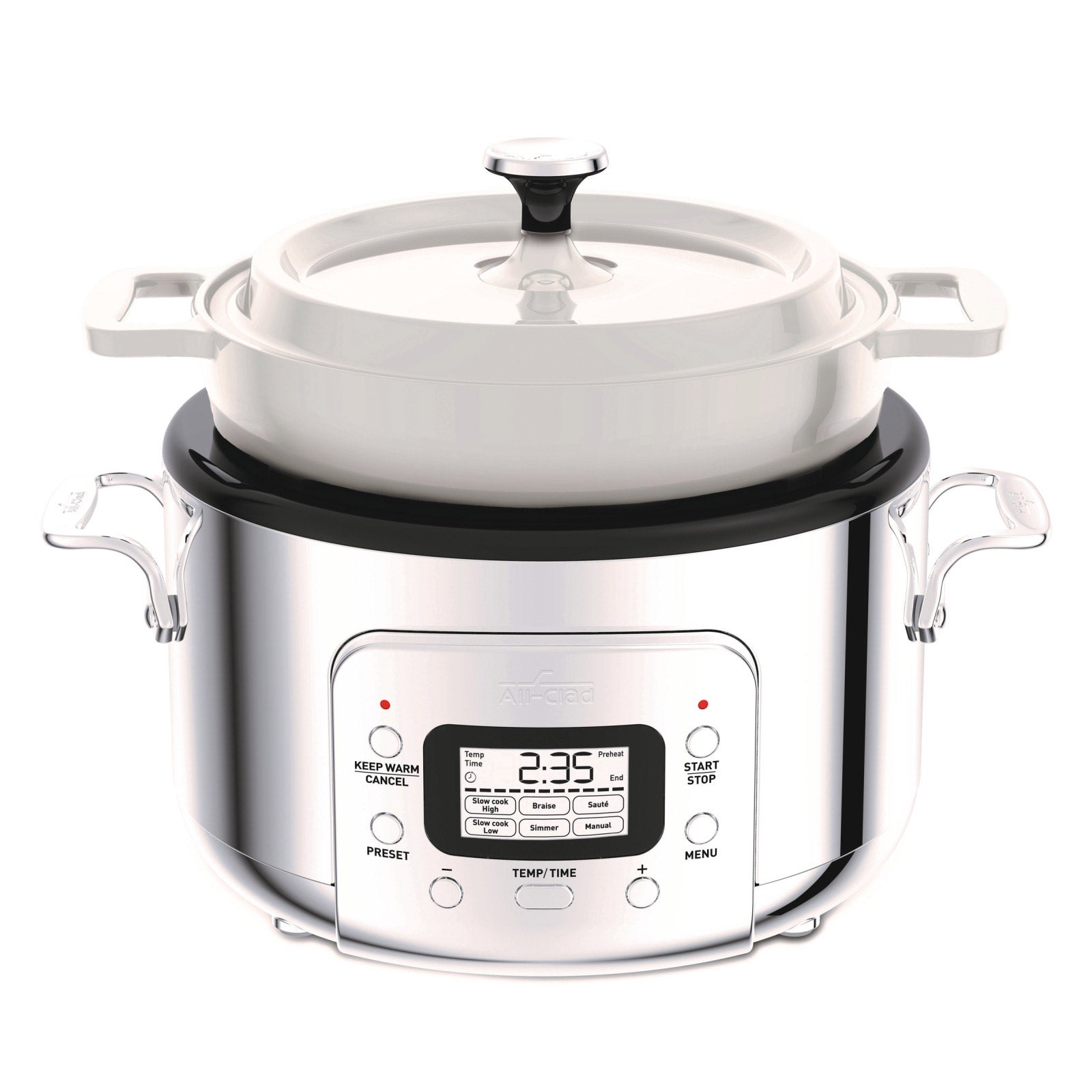 All-Clad 6-in-1 Digital Slow Cooker with Cast Iron Pot, 5 Quart