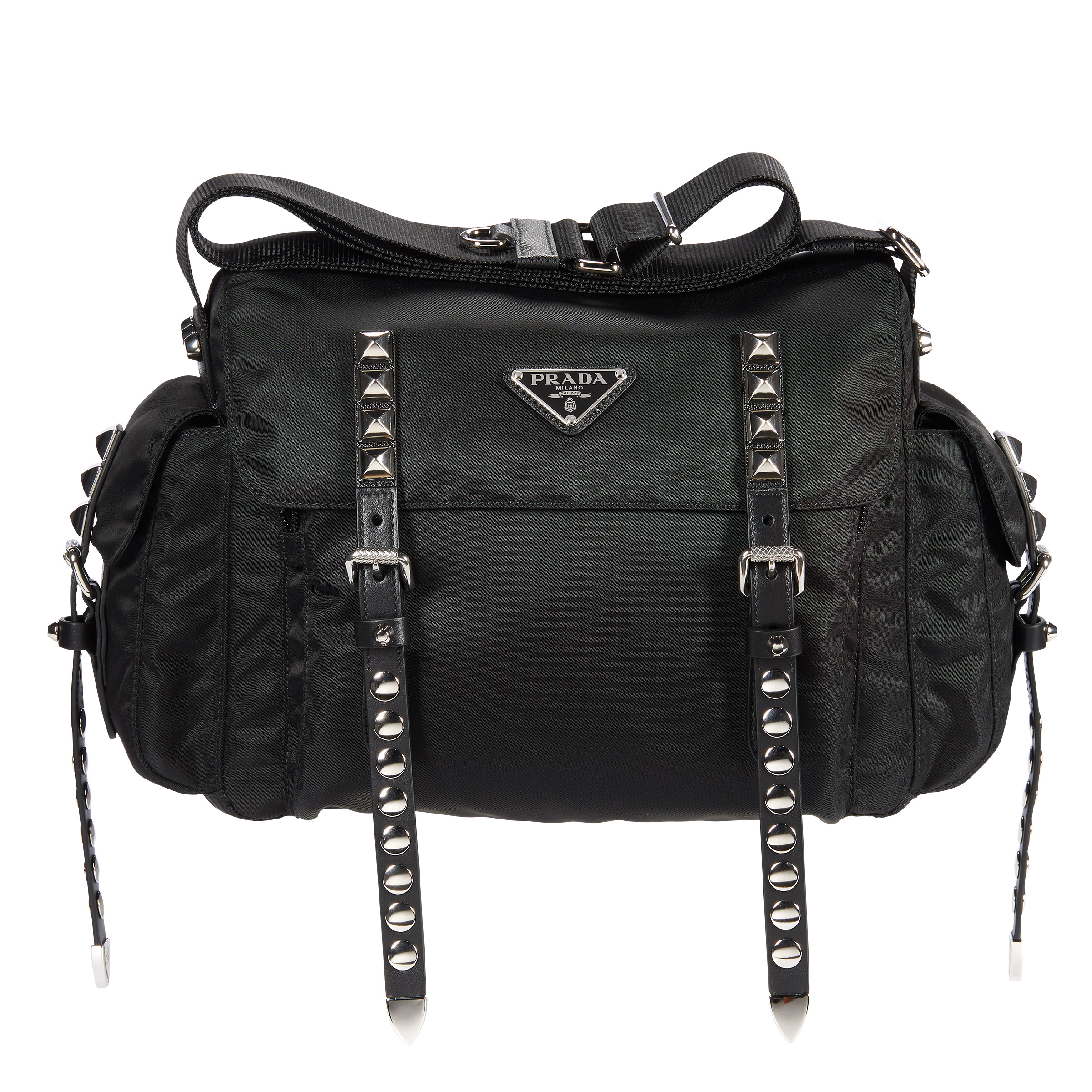 バッグ PRADA One Shoulder Bag Nylon Rogo Black Prada Nylon Shoulder Bag, Black | Costco
