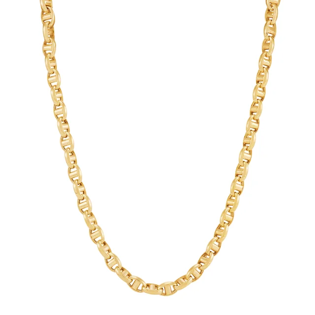14kt Yellow Gold Puff Mariner Necklace