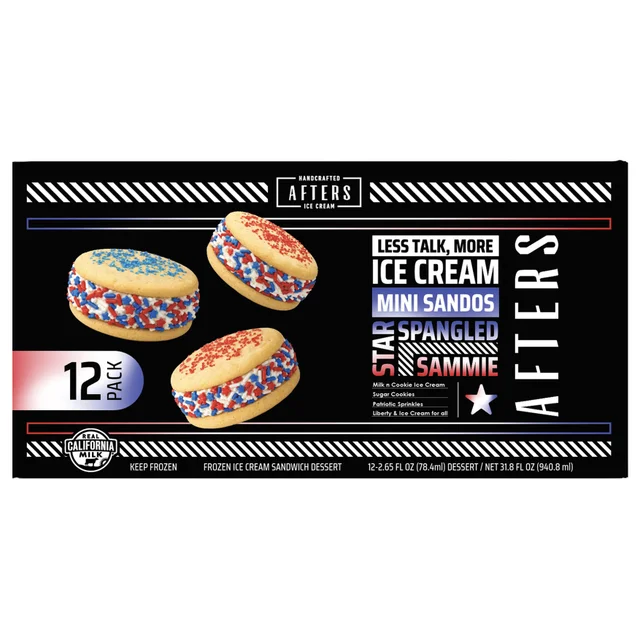 AFTERS ICE CREAM STAR SPANGLED SANDOS 12 CT