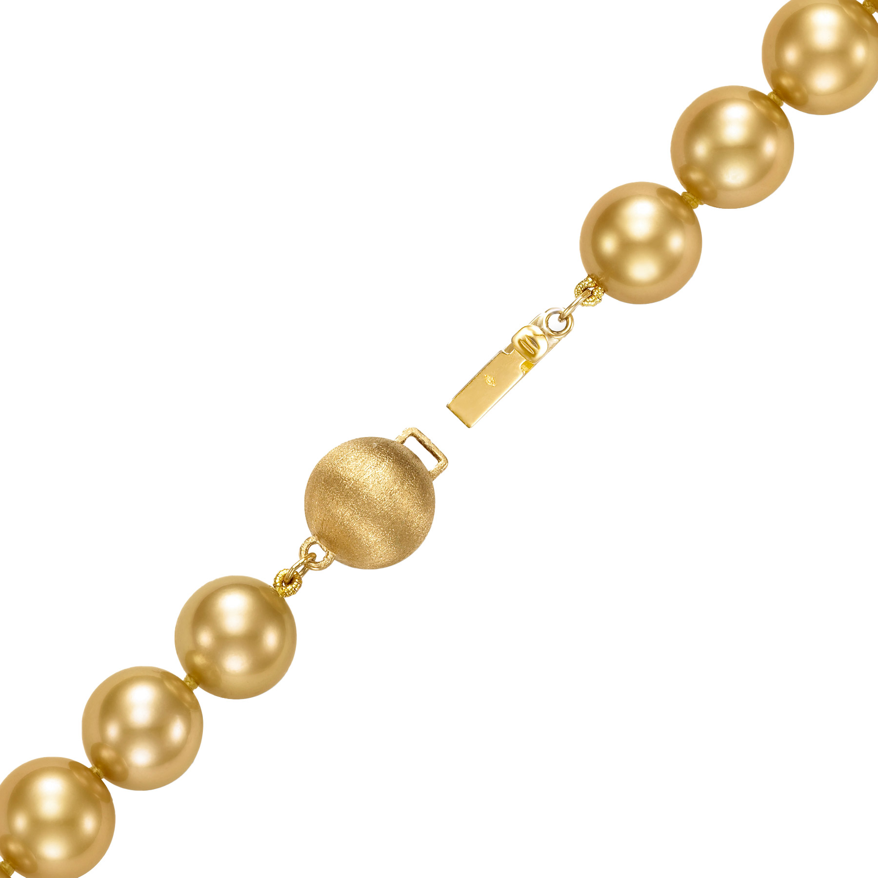 アクセサリー  Golden South Sea Cultured 9-10mm Pearl Bracelet With 18kt Yellow