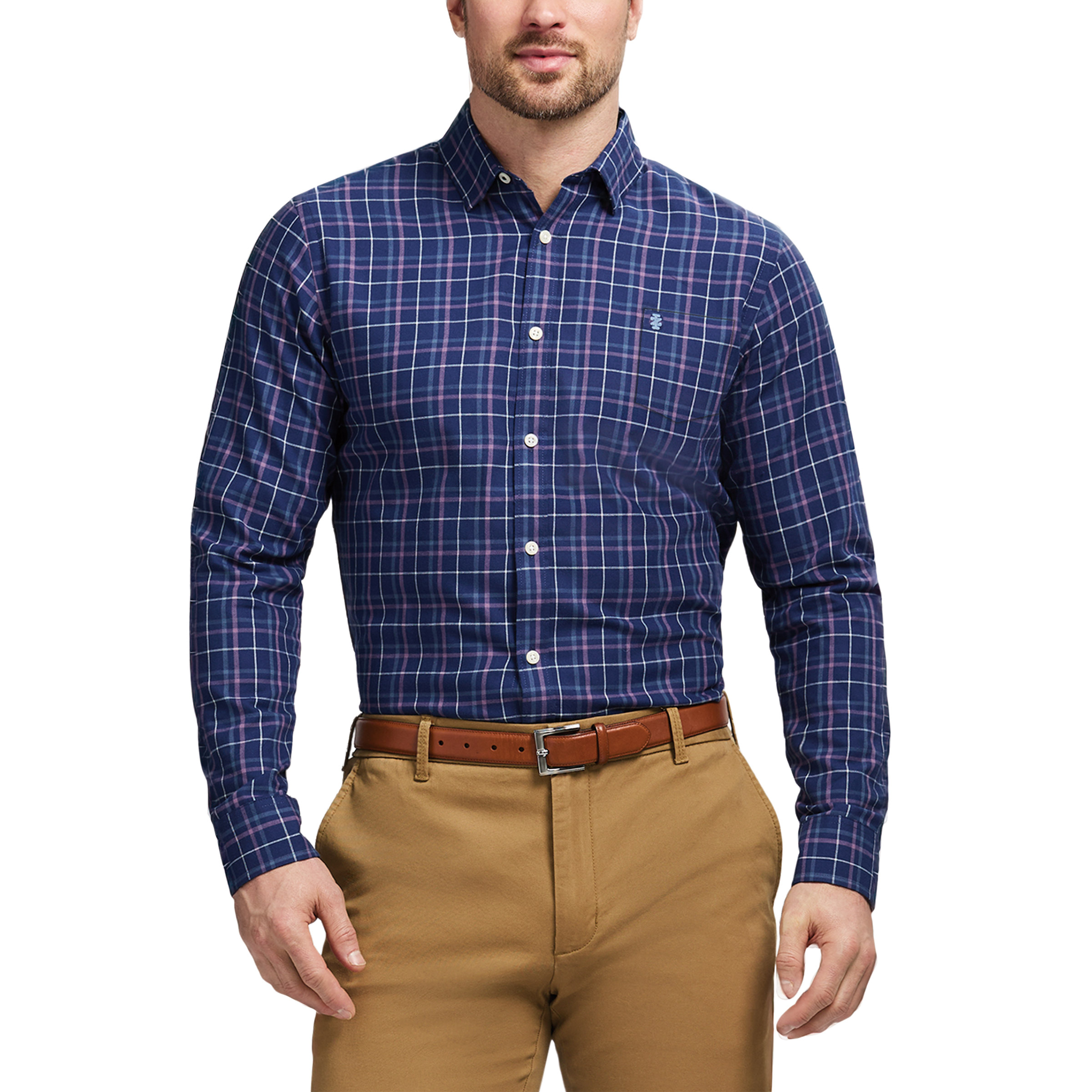 Izod Men's Luxe Twill Button Down Shirt