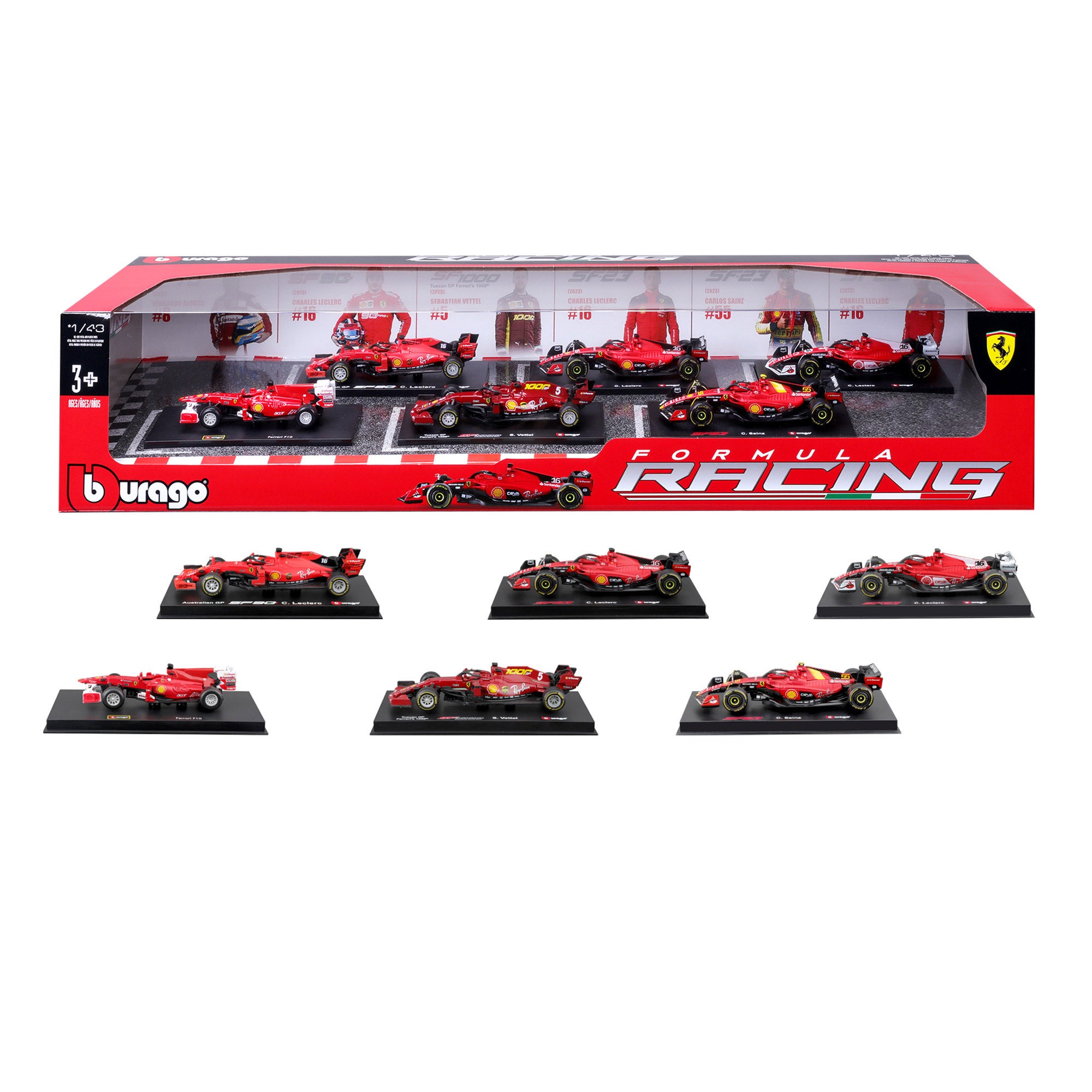 1:43 Ferrari Formula Racing Die Cast 6-pack | Costco
