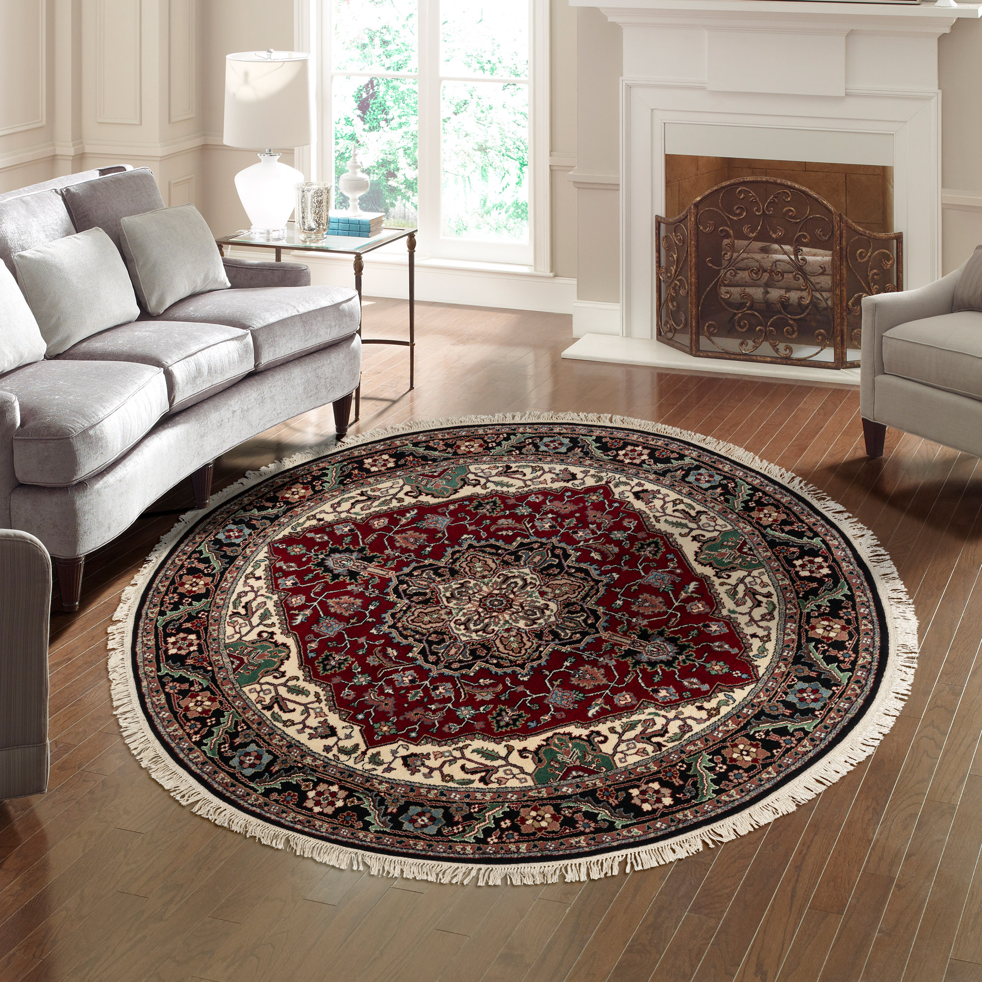 Chatsworth Hand Knotted Rug Collection  Indo Herez Red