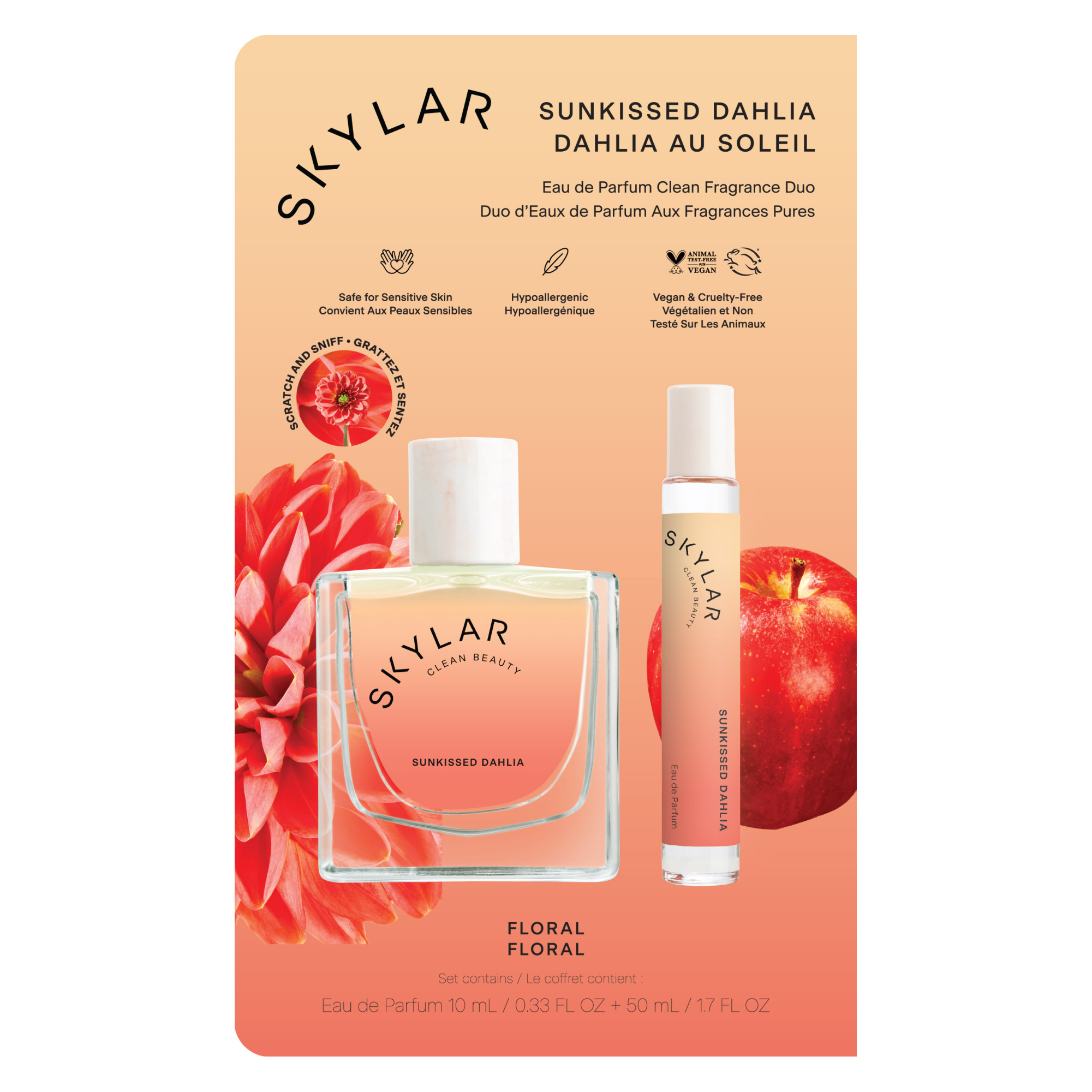 Skylar Sunkissed Dahlia, Eau de Parfum, 50 mL + 10 mL