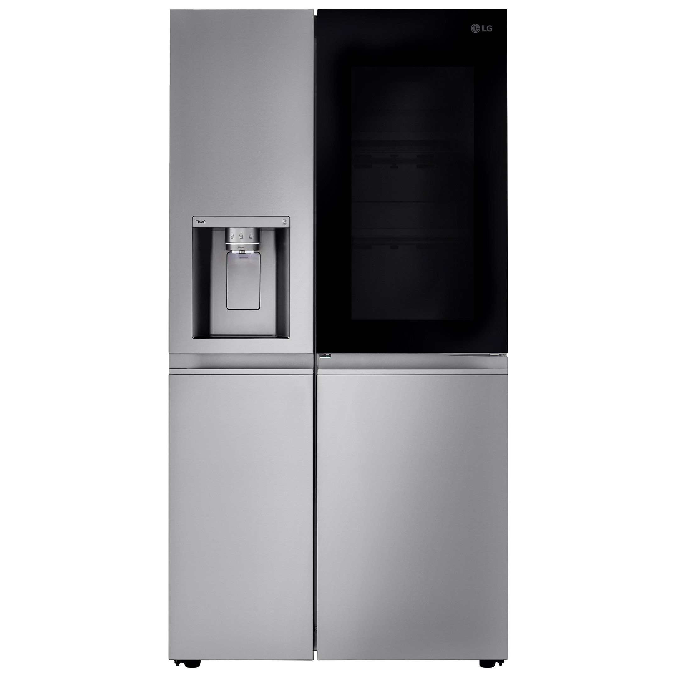 LG 27 cu.ft. Smart Side-By-Side InstaView Door-in-Door Refrigerator with Craft Ice in Stainless Steel