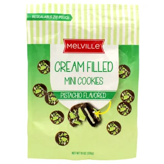 MELVILLE PISTACHIO MINI COOKIES 18 OUNCES