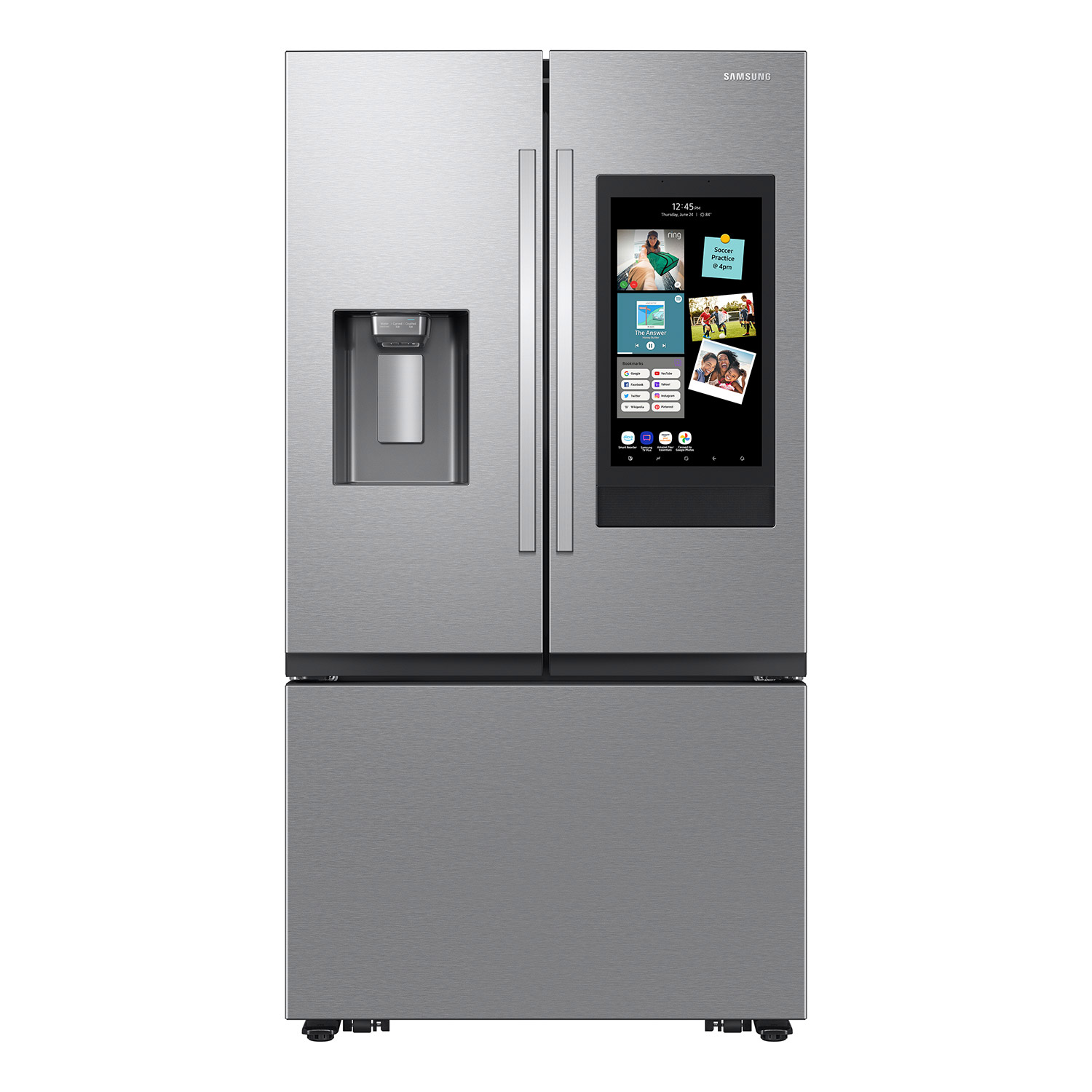 Samsung 25 cu. ft. Mega Capacity 3-Door French Door Counter Depth Refrigerator with Family Hub