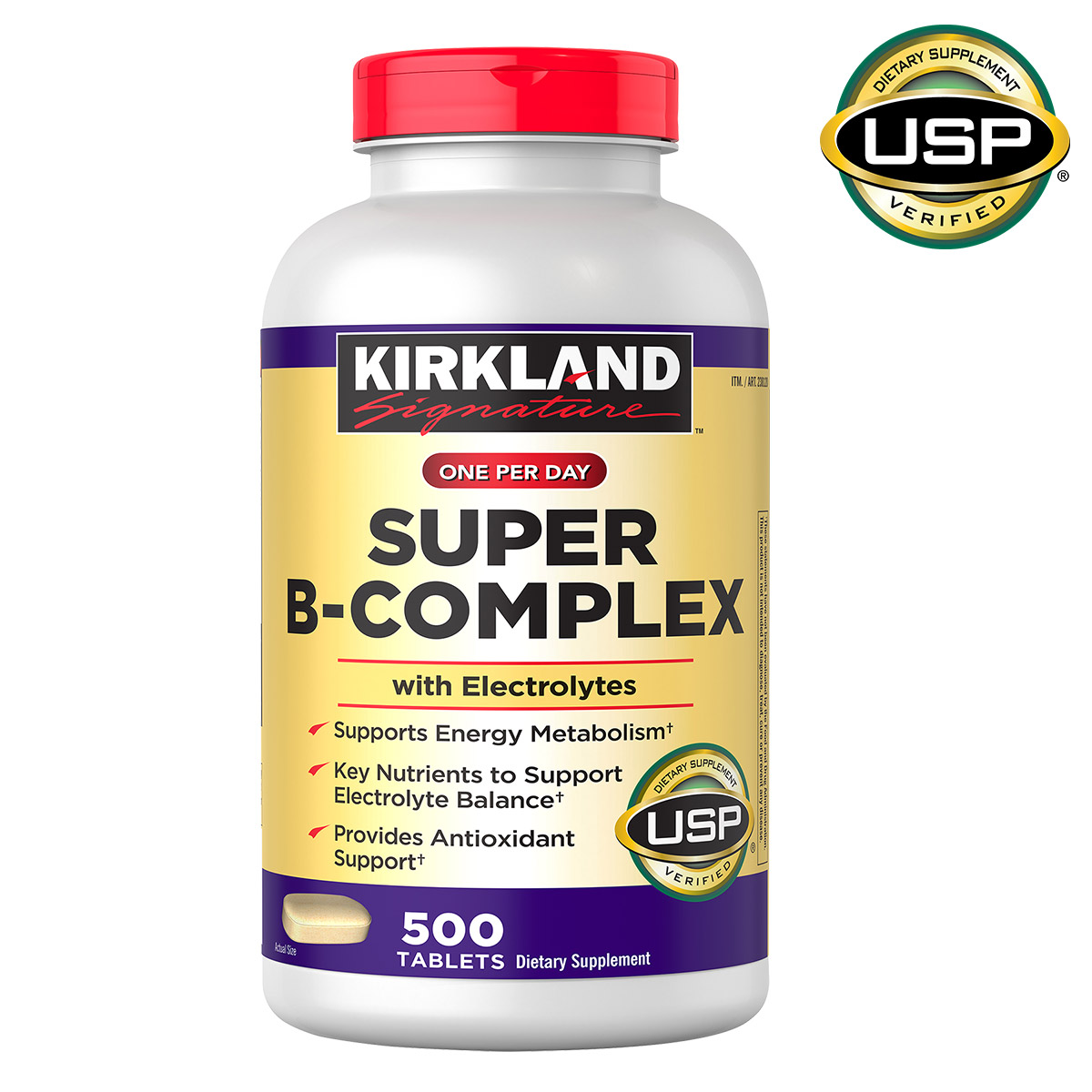 Kirkland Signature Super B-Complex with Electrolytes, 500 ct