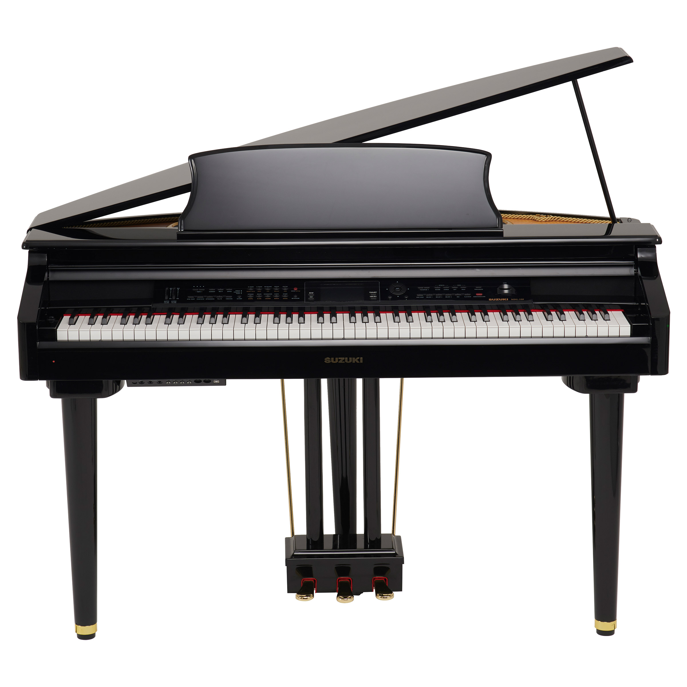 Suzuki MDG-300 Black Micro Grand Digital Piano with Bench