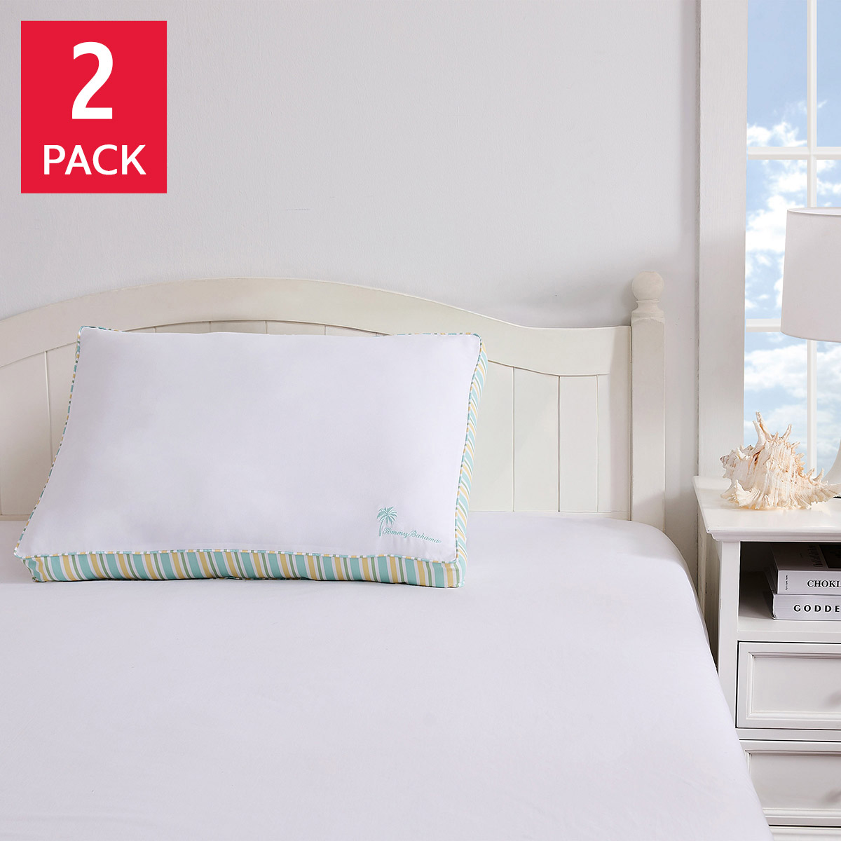 Tommy Bahama Colossal Comfort Pillow, 2-pack
