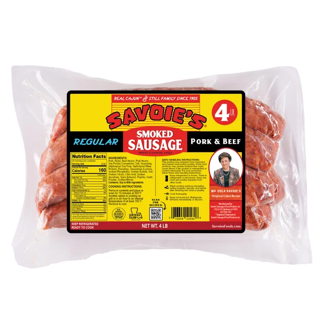 SAVOIE'S SMOKED SAUSAGE MILD 4 LB