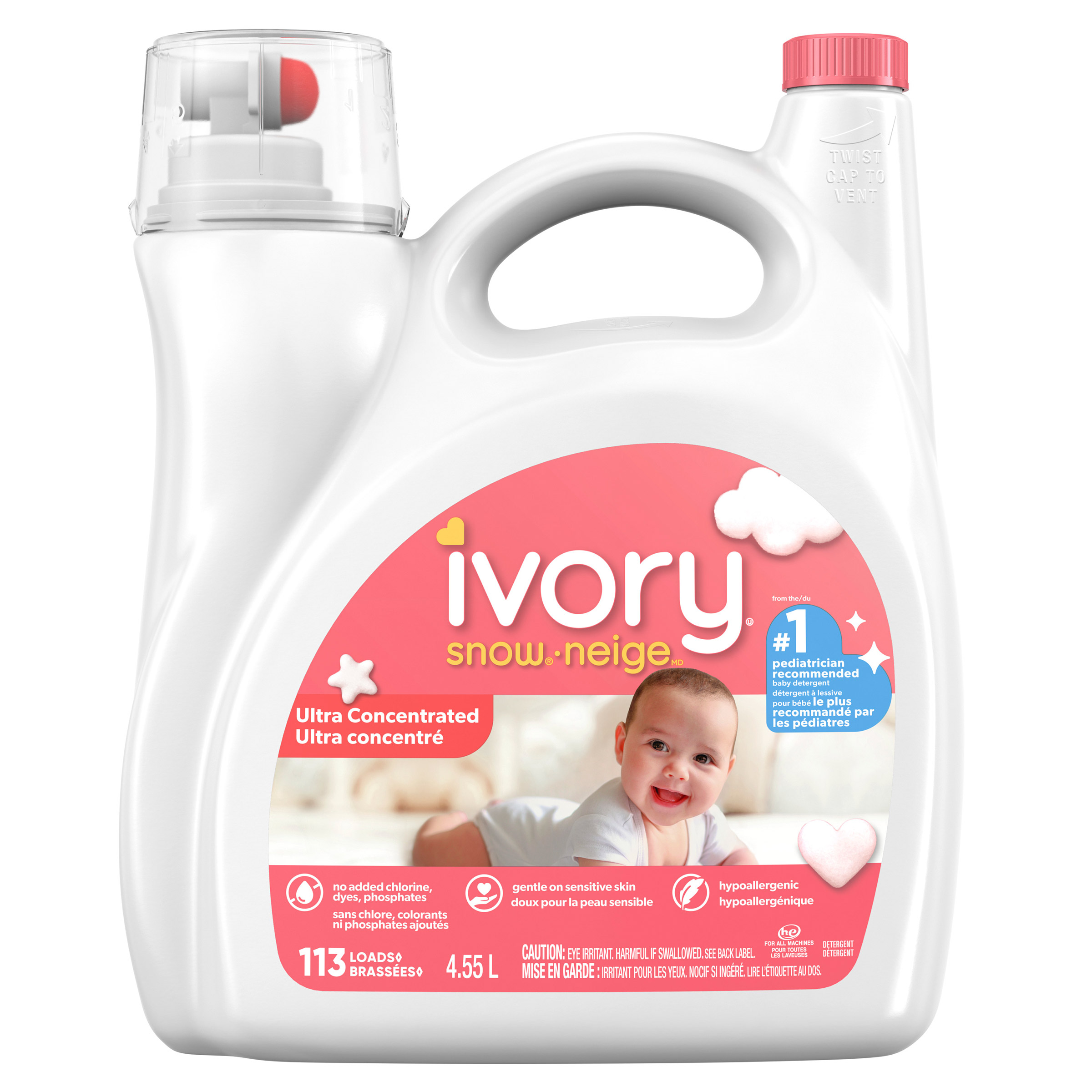 Ivory Snow Newborn Liquid Laundry Detergent, 113 wash loads