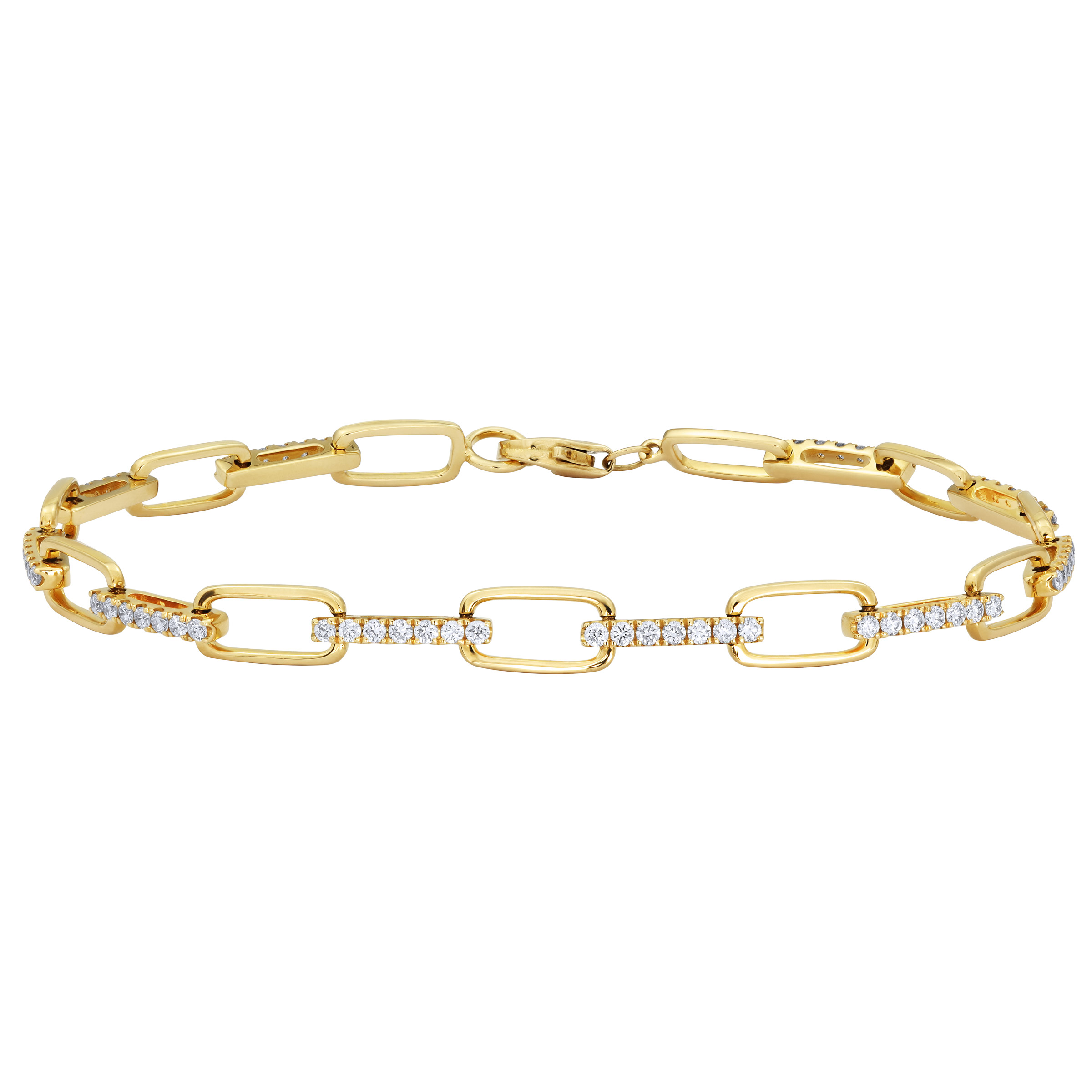 Round Brilliant Diamond Link Bracelet (0.85 ctw)