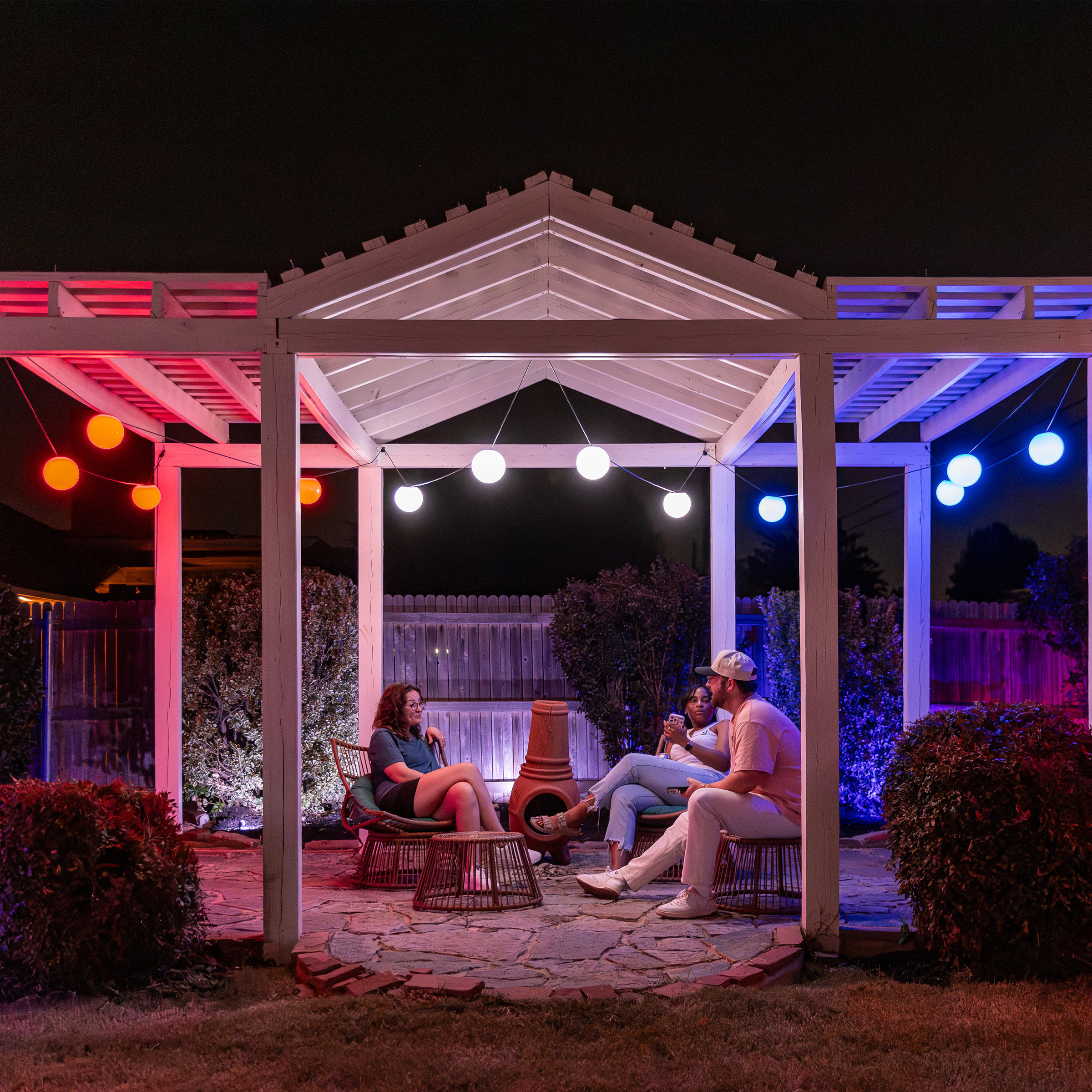 Enbrighten VIBE Wi-Fi Sphere String Lights, 12 Spheres, 5 ft. Spacing ...