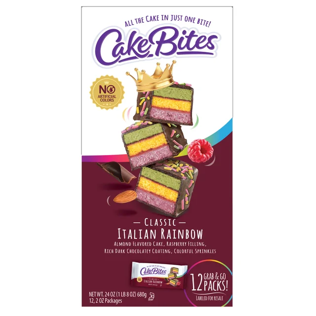 CAKE BITES RAINBOW CLASSIC ITALIAN 12/2OZ (1.5LBS)