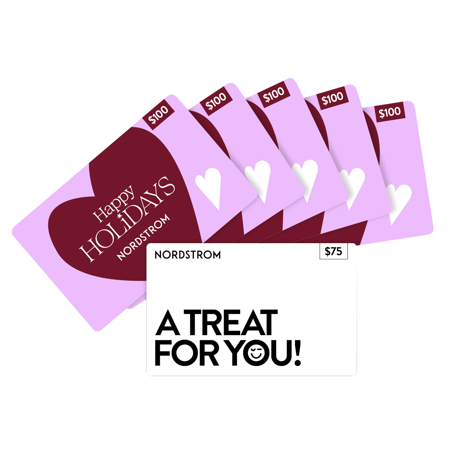 Nordstrom - Five $100 eGift Cards + One $75 eGift Card
