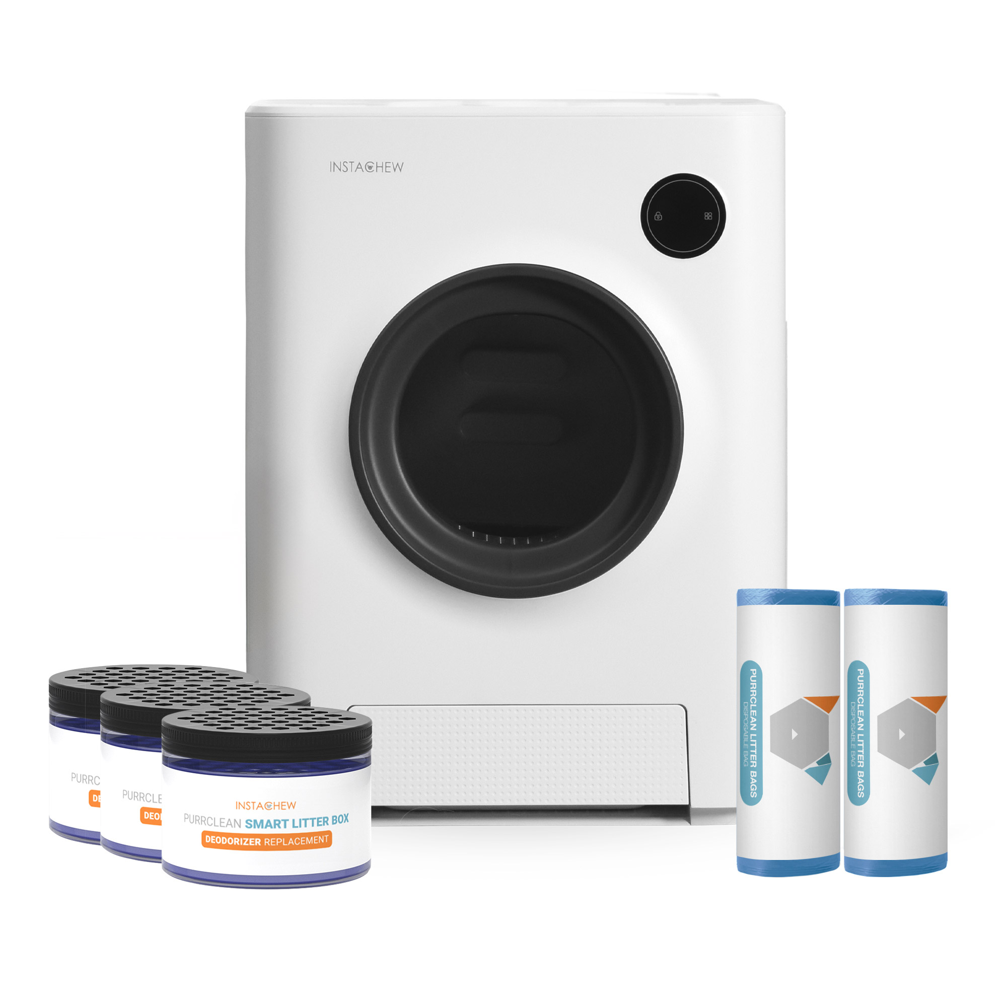 Instachew Purrclean Smart Litter Box Bundle with Deodorizer & Bags