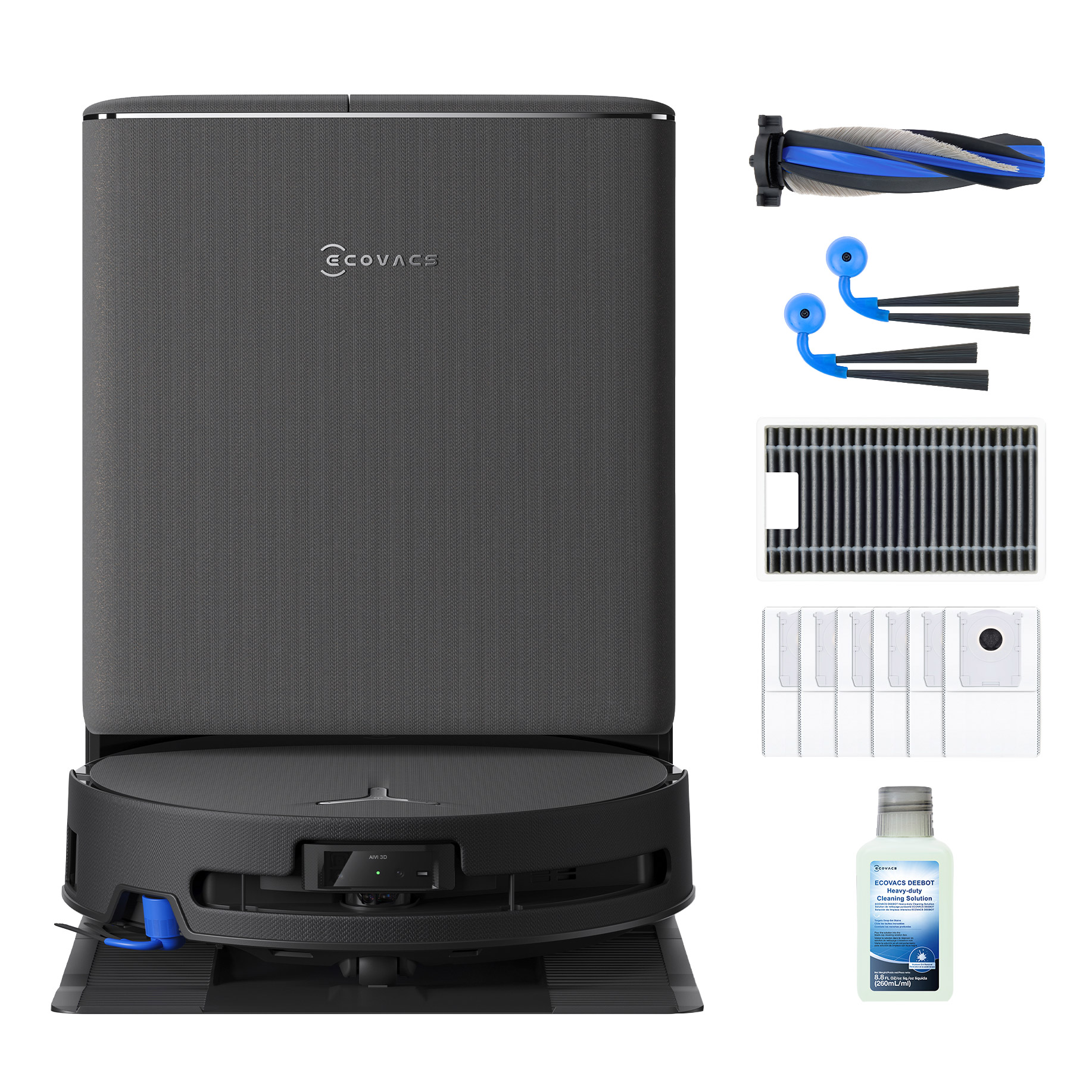 Ecovacs T90 PRO OMNI CARE Robot Vacuum & Roller Mop with PowerBoost Charging and 30,000 Pa Suction Power