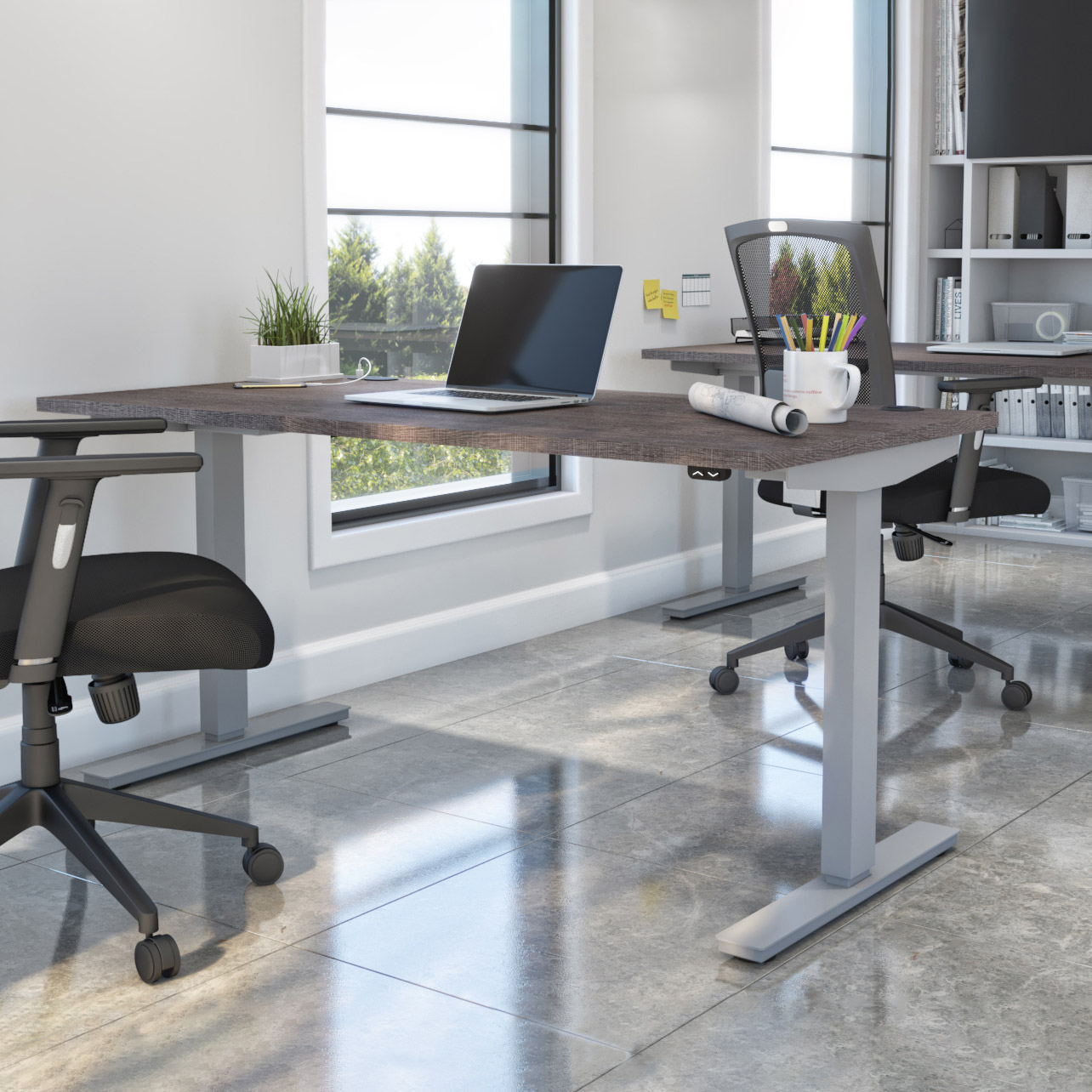 Bestar Upstand 74.9 cm x 150.6 cm (29.5 in. x 59.3 in.) Height Adjustable Desk