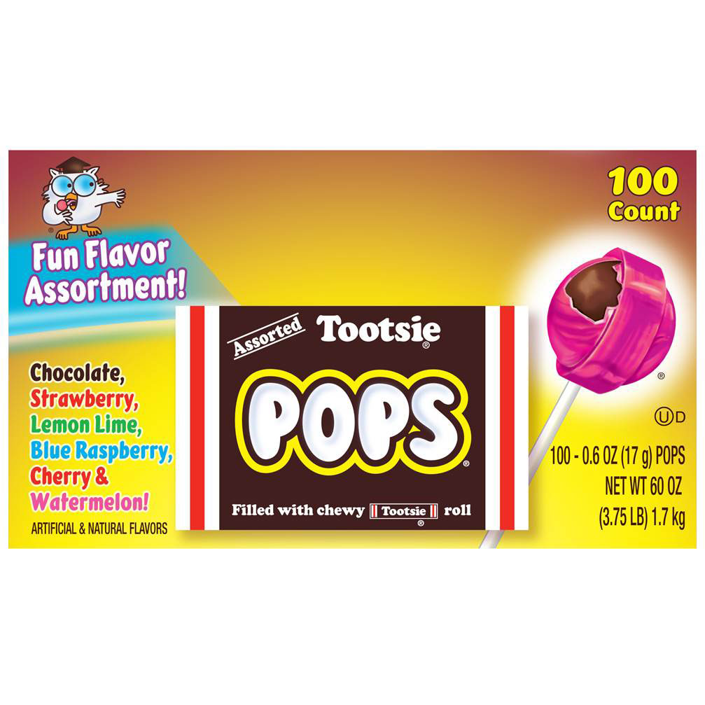 Tootsie Pops  Fun Flavor  0.6 oz  Assorted  100-count