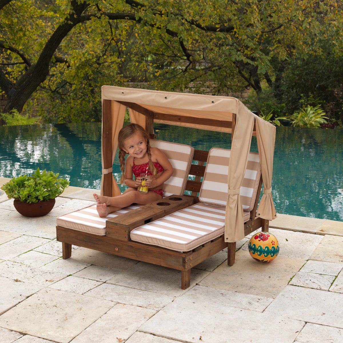 Kidkraft® – Children's Double Chaise With Canopy | Costco Kidkraft® – Children's Double Chaise With Canopy | Costco