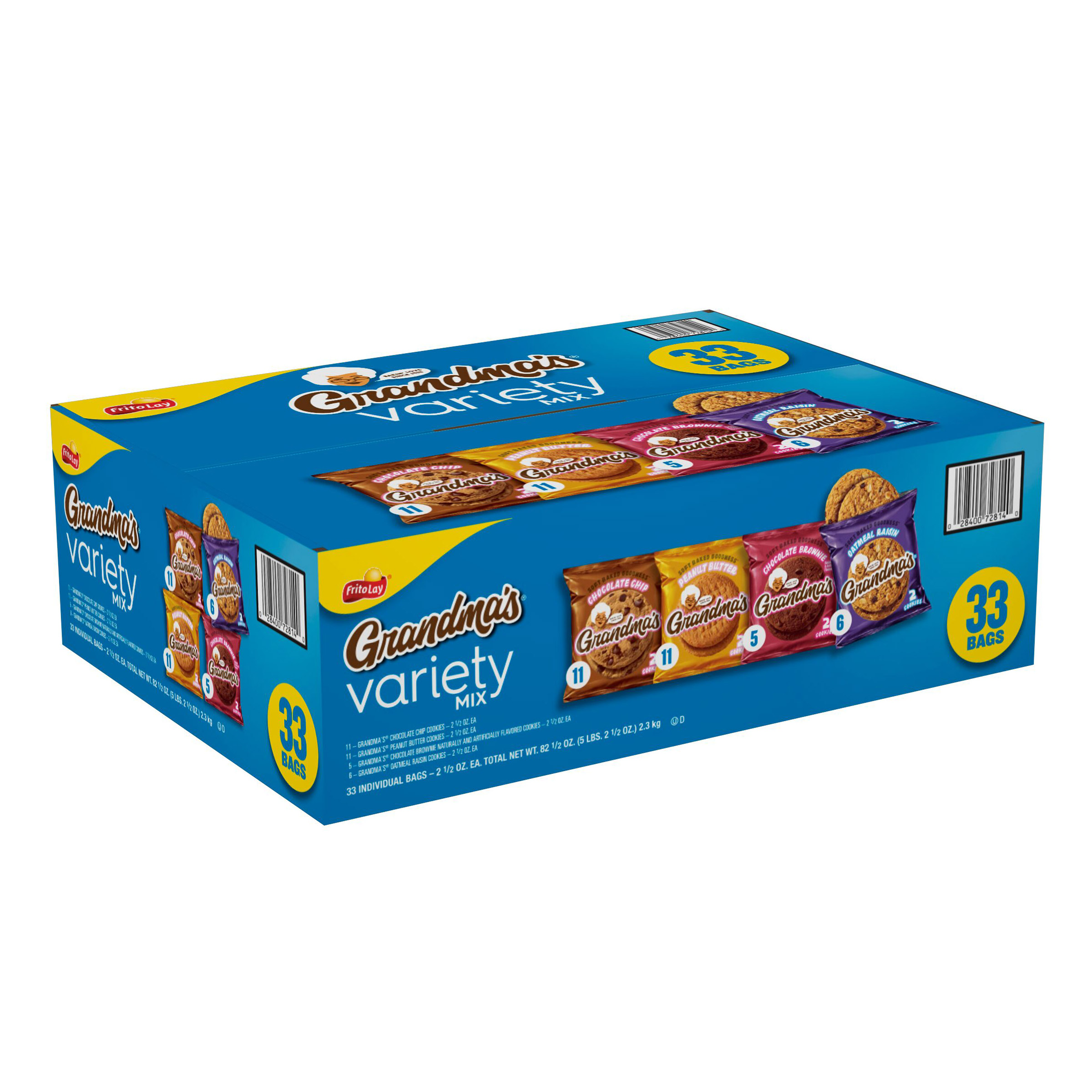Grandma's Cookies  Variety Pack  2.5 oz  33-count