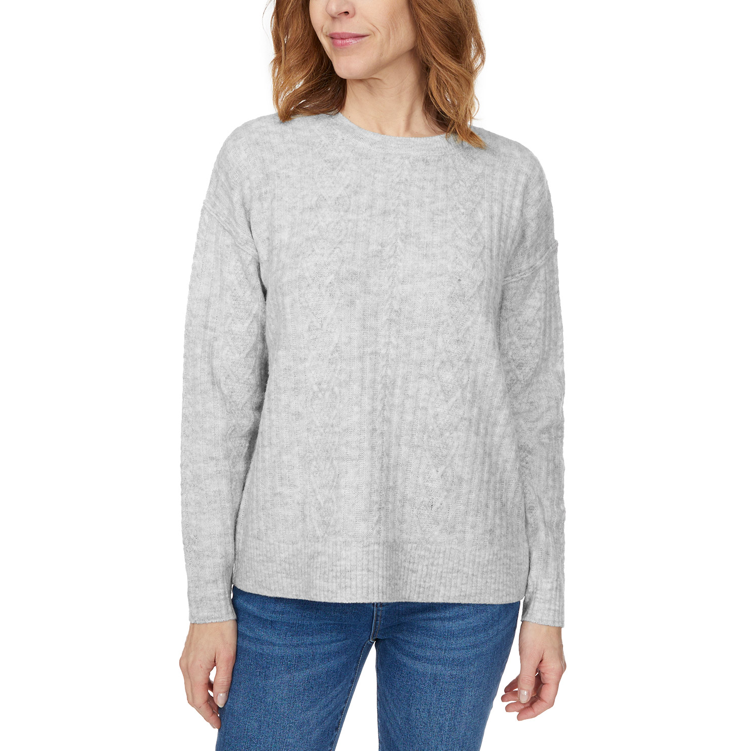Legendary Outfitters Women's Cable Crewneck Sweater