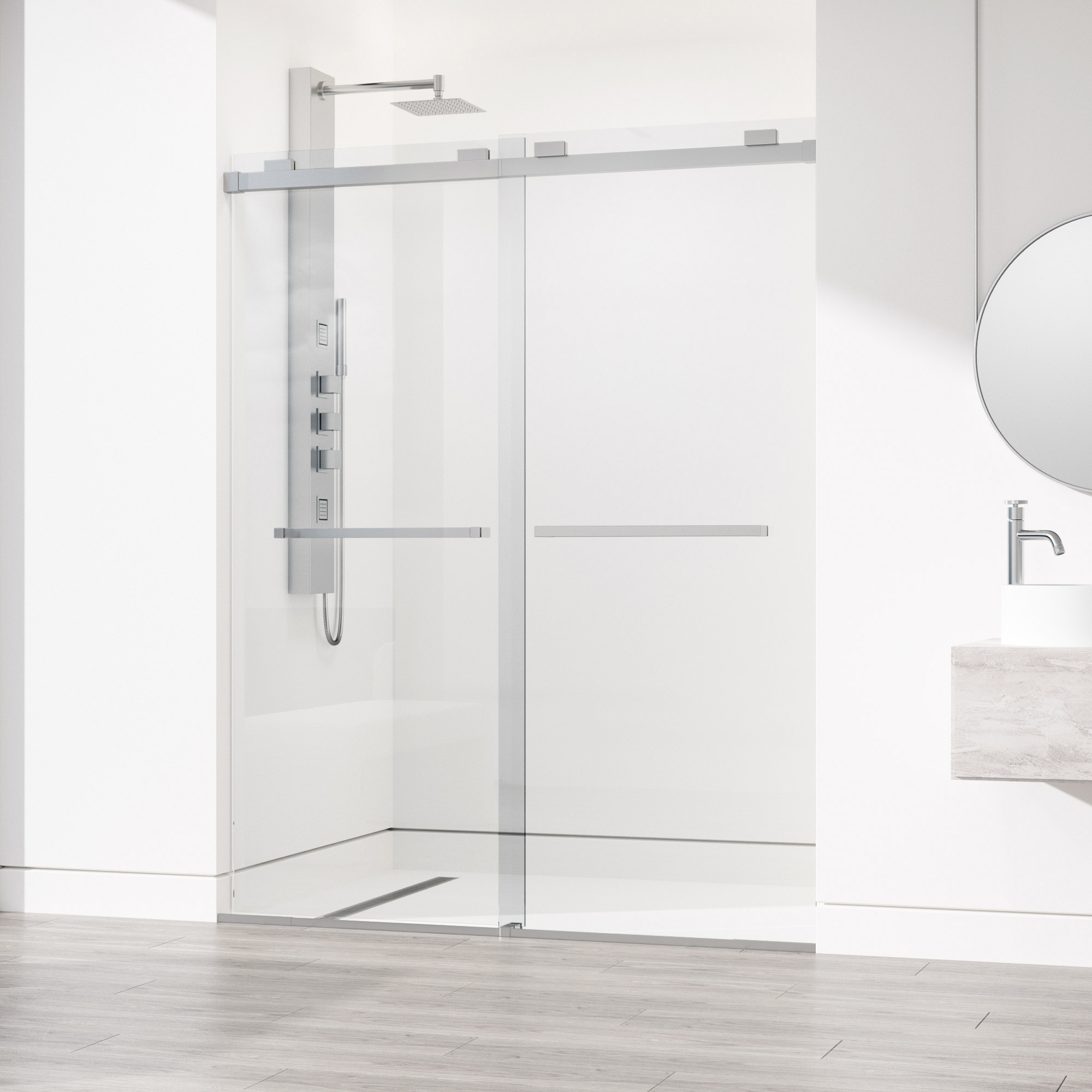 VIGO Houston Frameless Sliding Shower Door