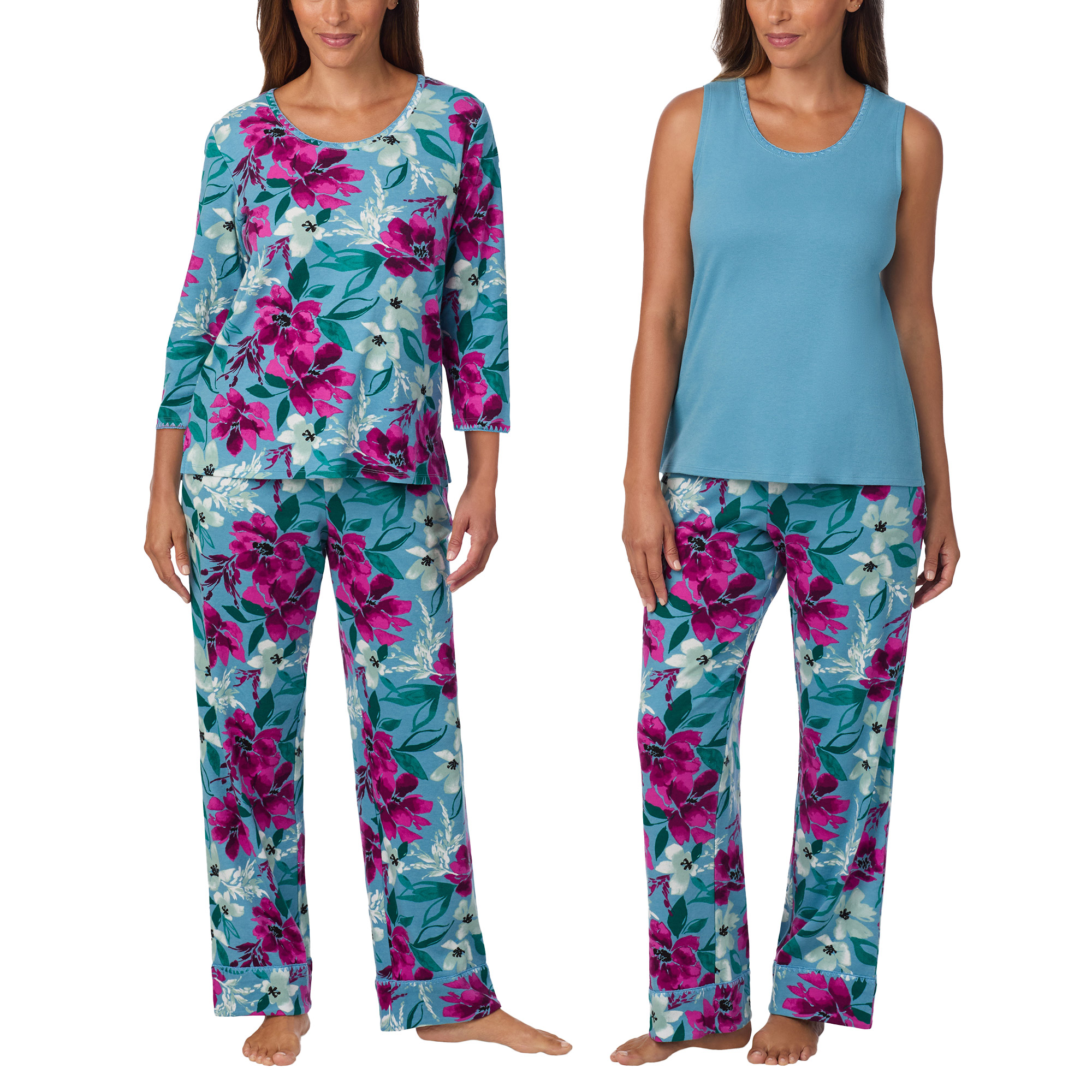 Carole Hochman Midnight Women's 3-Piece Cotton PJ Set