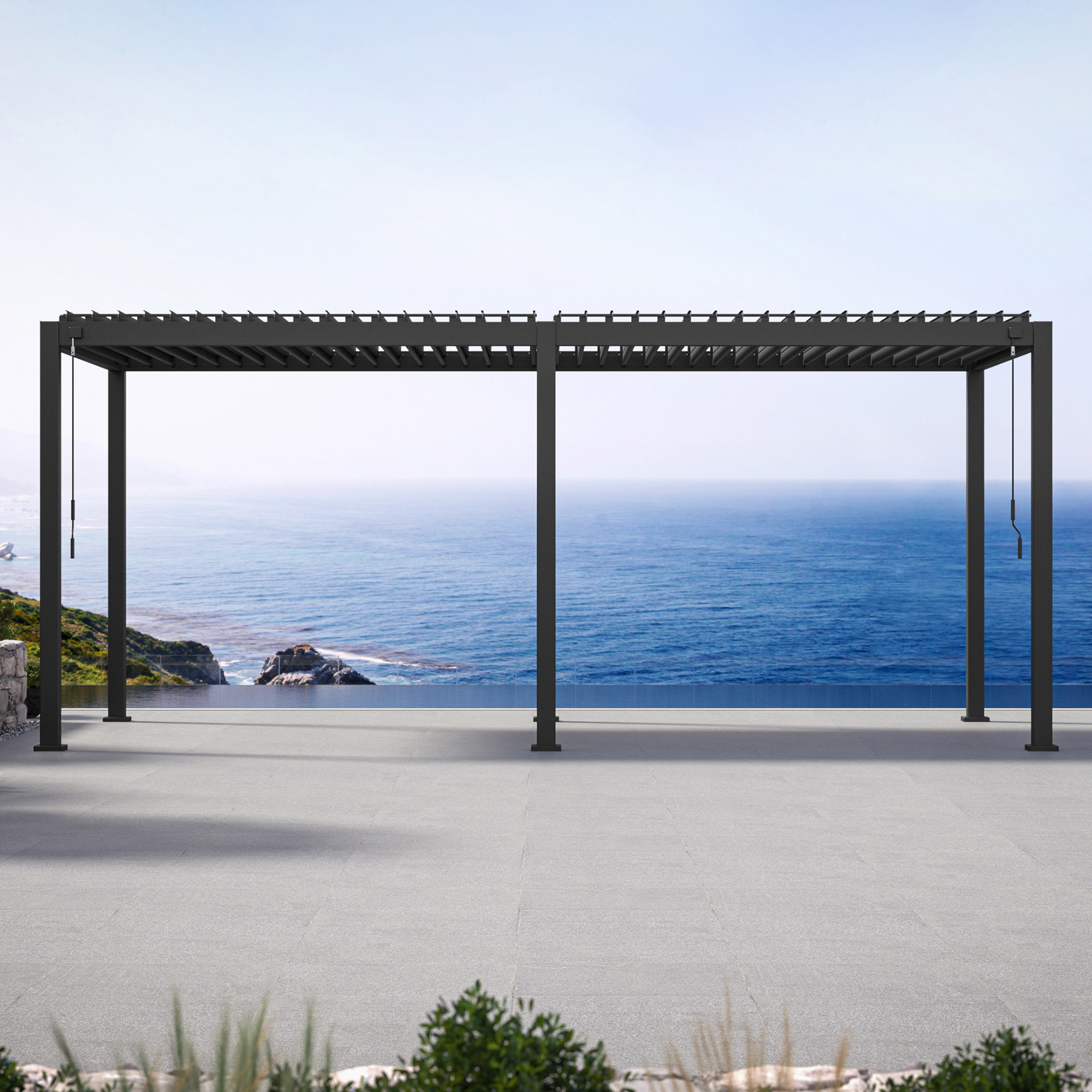 Mirador Adjustable Louvered Aluminum Pergola, 10' X 20' | Costco