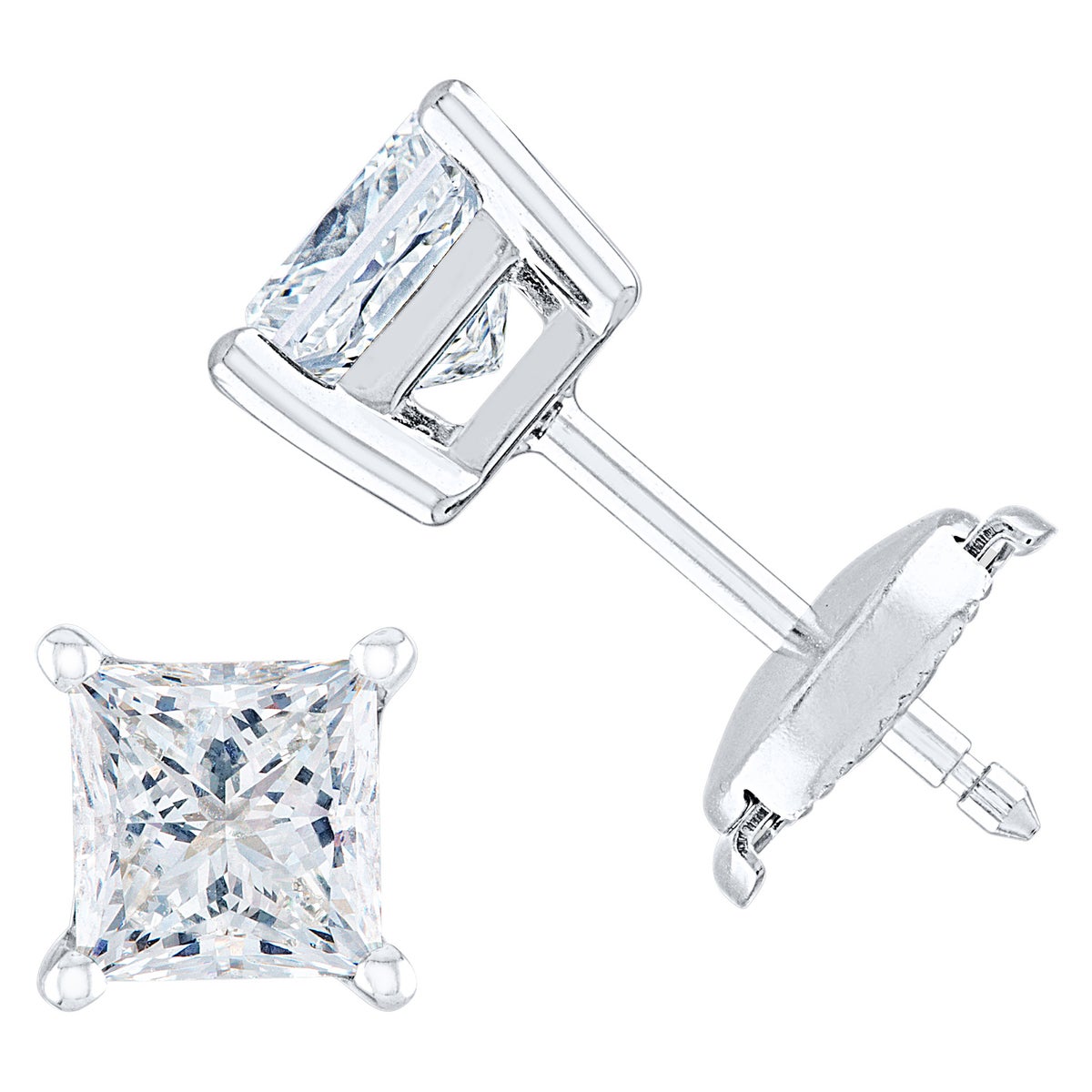 Princess Cut 2.00 ctw VS2 Clarity, I Color Diamond Platinum Princess Cut 2.00 ctw VS2 Clarity, I Color Diamond Platinum
