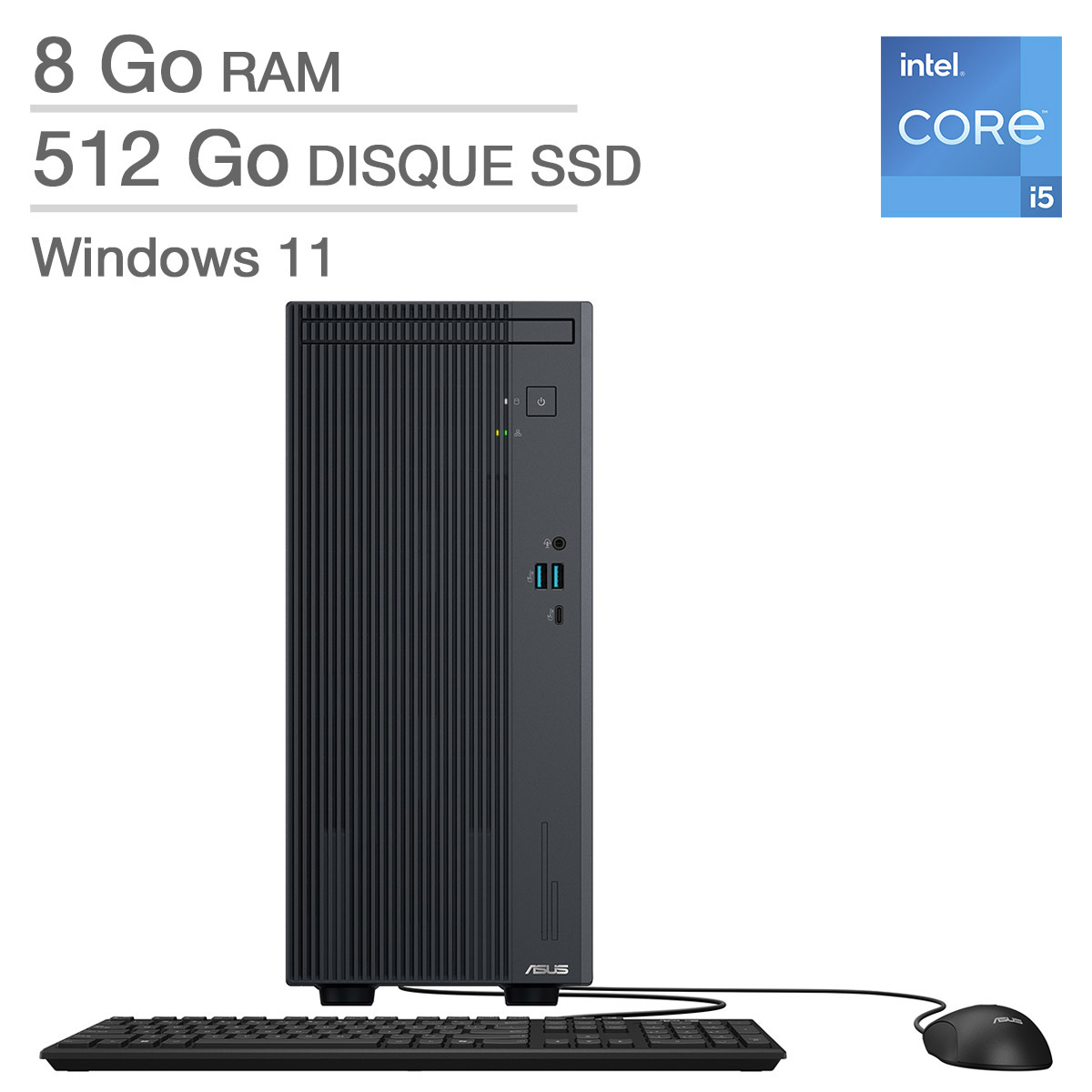 ASUS - Mini-ordinateur de bureau, Intel Core i5-13420H – 8 Go RAM, 512 Go SSD