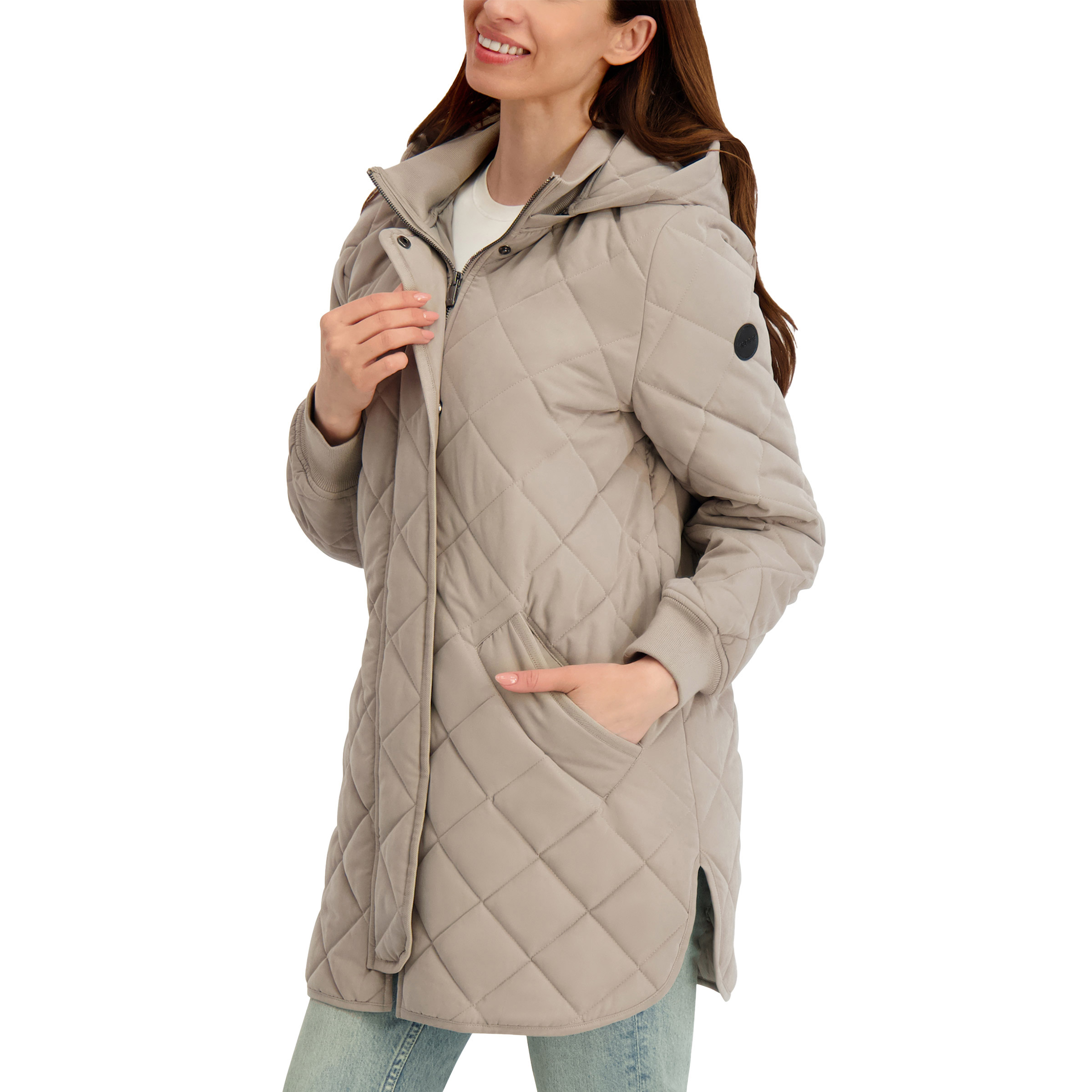 ジャケット・アウター andfamilys STEER OIL CAR COAT Kensie Women's Microfiber Car Coat | Costco