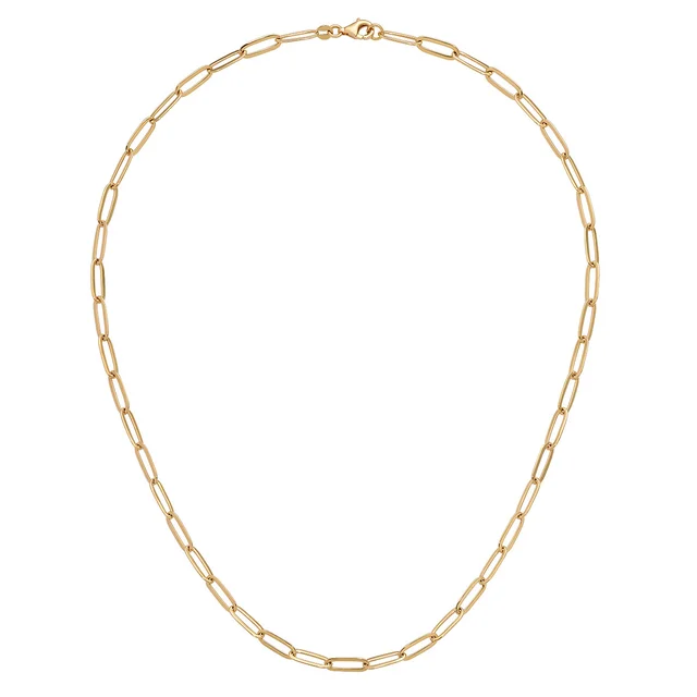 14kt Yellow Gold Paperclip Necklace