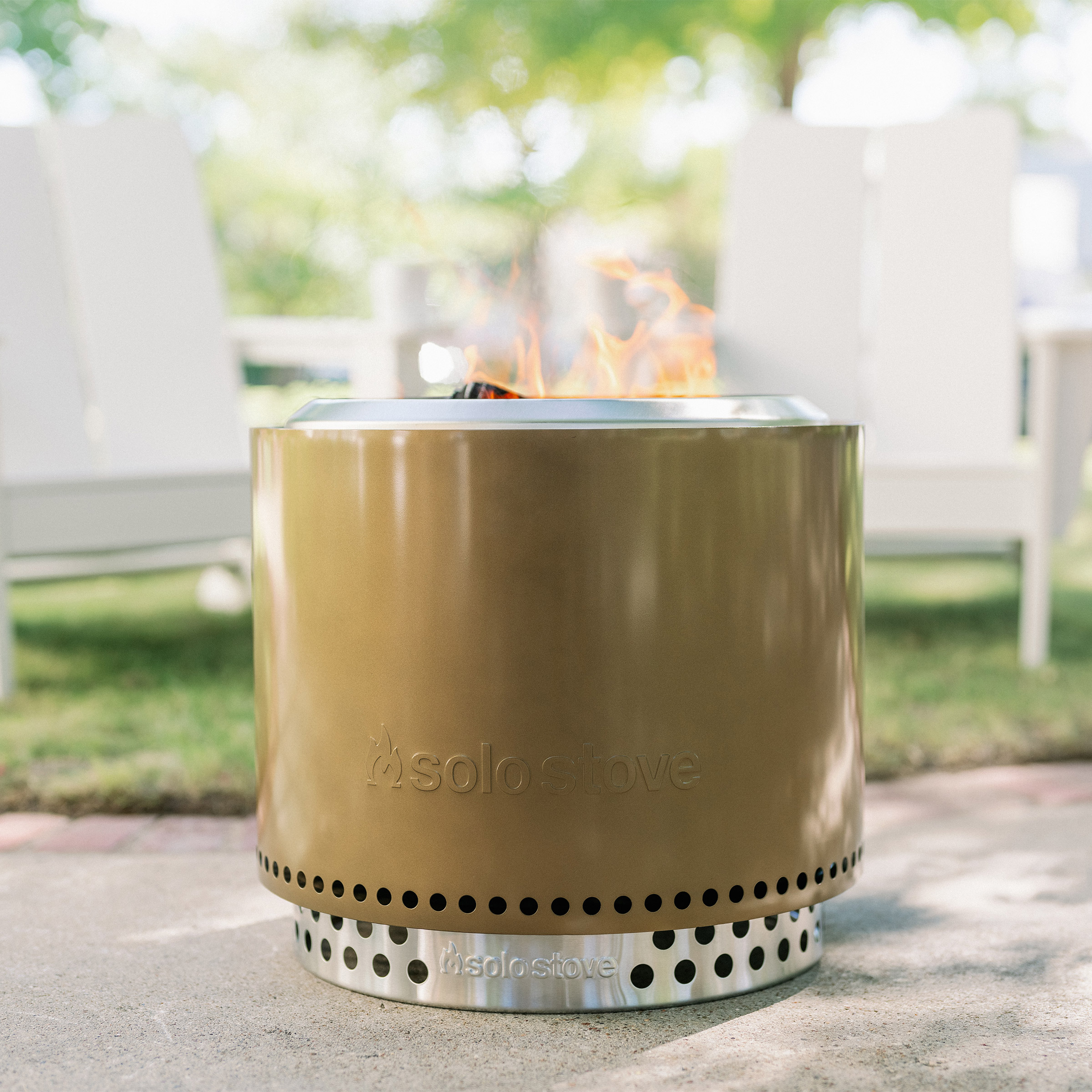 BONFIRE GO OUTSIDE STR / SB STOOL KIT② Bonfire Smokeless Fire Pit + Stand 2.0 - Stainless Steel