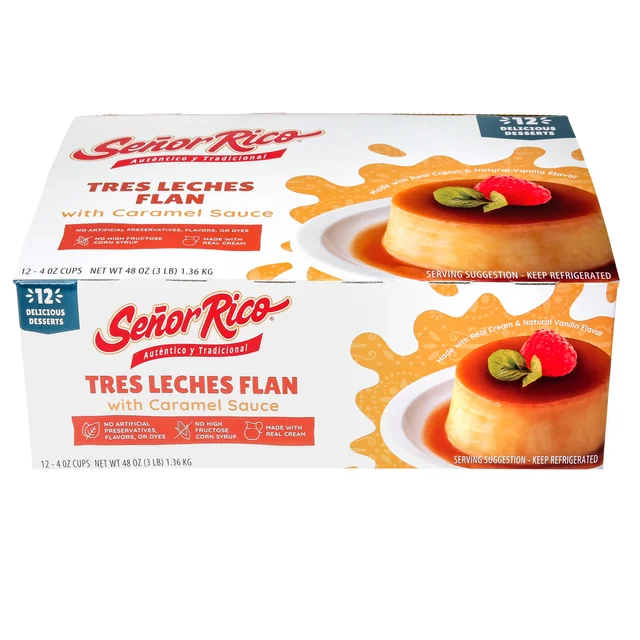 SENOR RICO TRES LECHES FLAN 12/4OZ