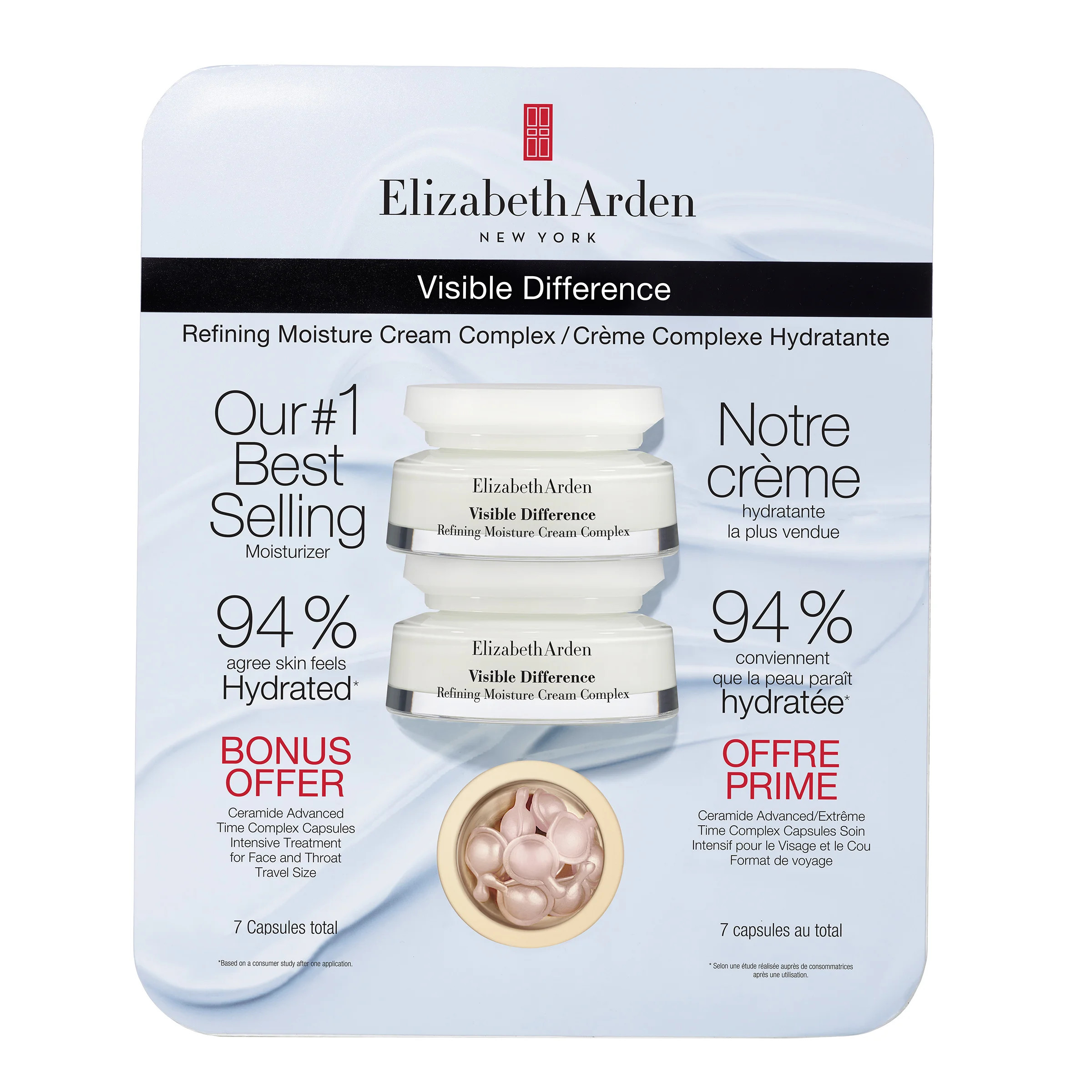 Elizabeth Arden Visible Difference Refining Moisture Cream, 2 x 75