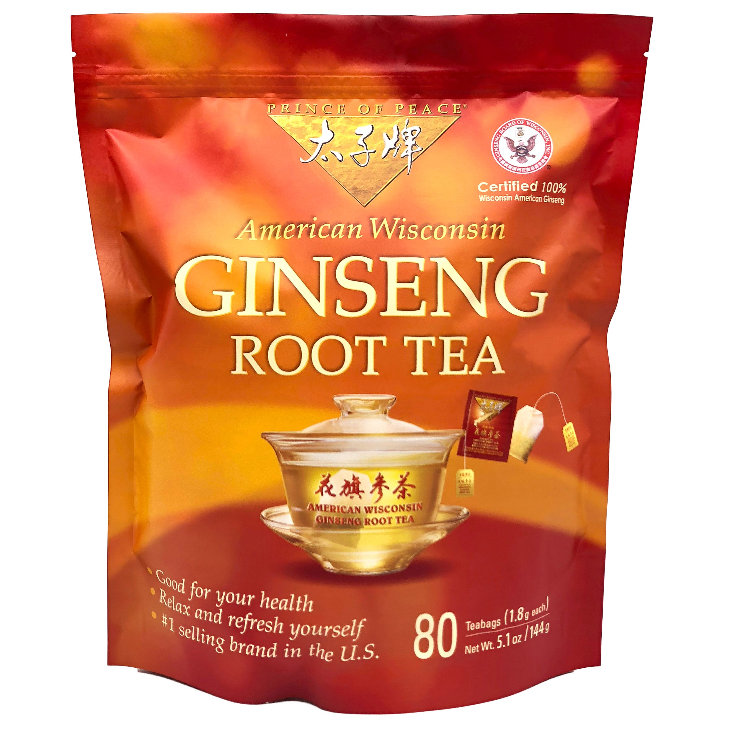 Prince Of Peace Ginseng Root Tea, 80-count | Costco