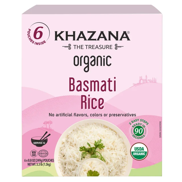 SLT FOODS ORGANIC BASMATI RICE 6 - 8.8 OZ (3.3 LBS)